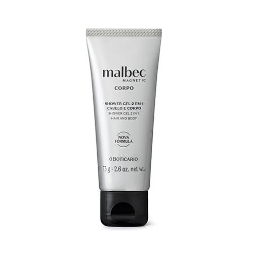 Malbec Magnetic Shower Gel Cabelo Corpo E Barba, 75 G — foto 1