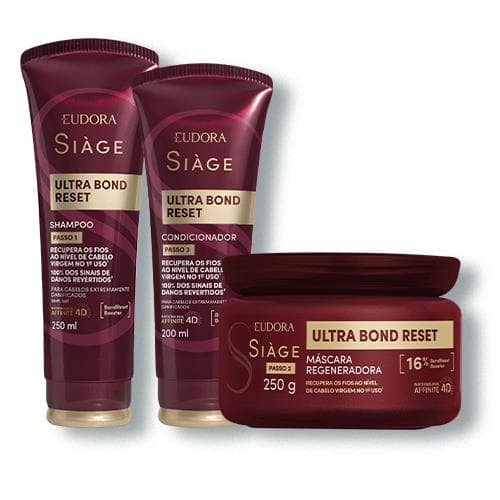 Combo Siage Ultra Bond Reset - Shamp + Cond + Masc — foto 1