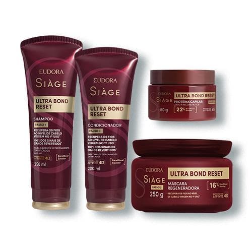 Combo Siage Ultra Bond Reset - Shamp + Cond + Masc + Protn — foto 1