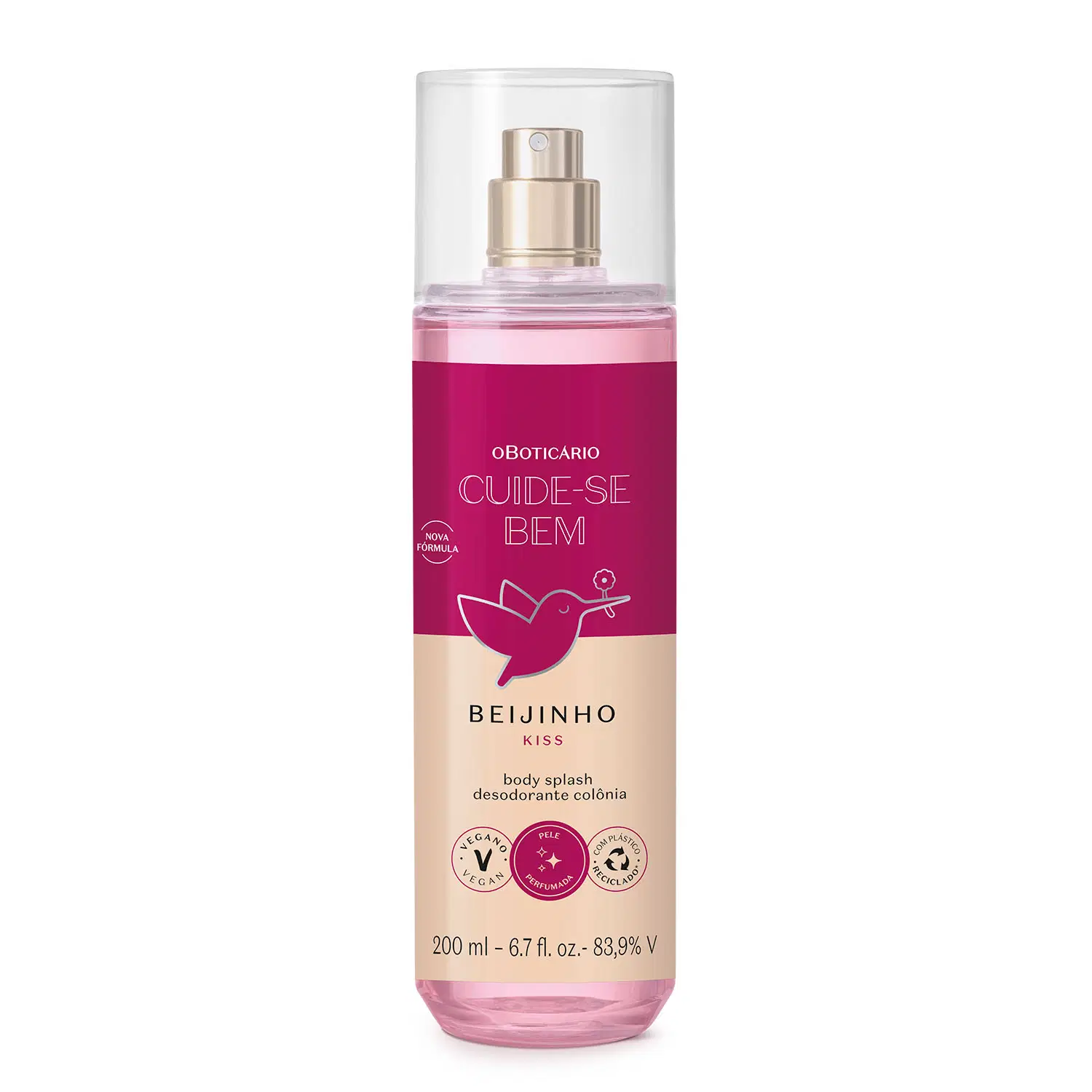 Body Splash Desodorante Colônia Cuide-Se Bem Beijinho 200Ml — foto 1