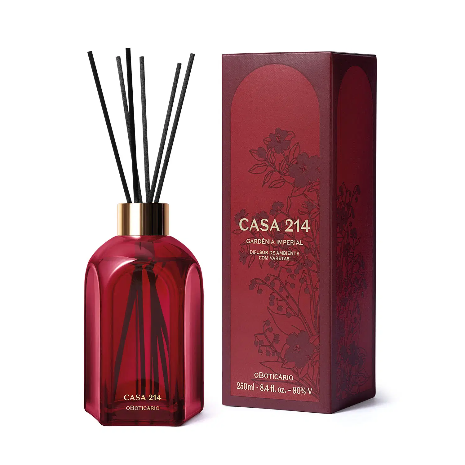 Difusor De Ambiente Com Varetas Casa 214 Gardênia Imperial 250Ml — foto 1