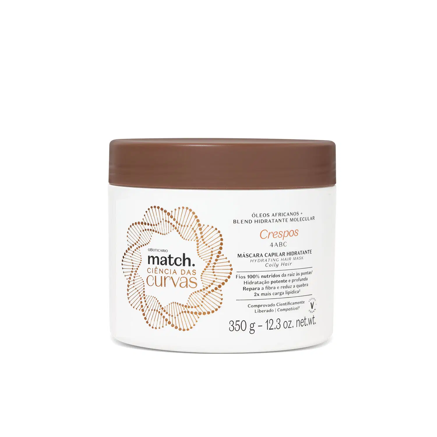 Máscara Capilar Hidratante Match Ciência Das Curvas Crespos 350G — foto 1