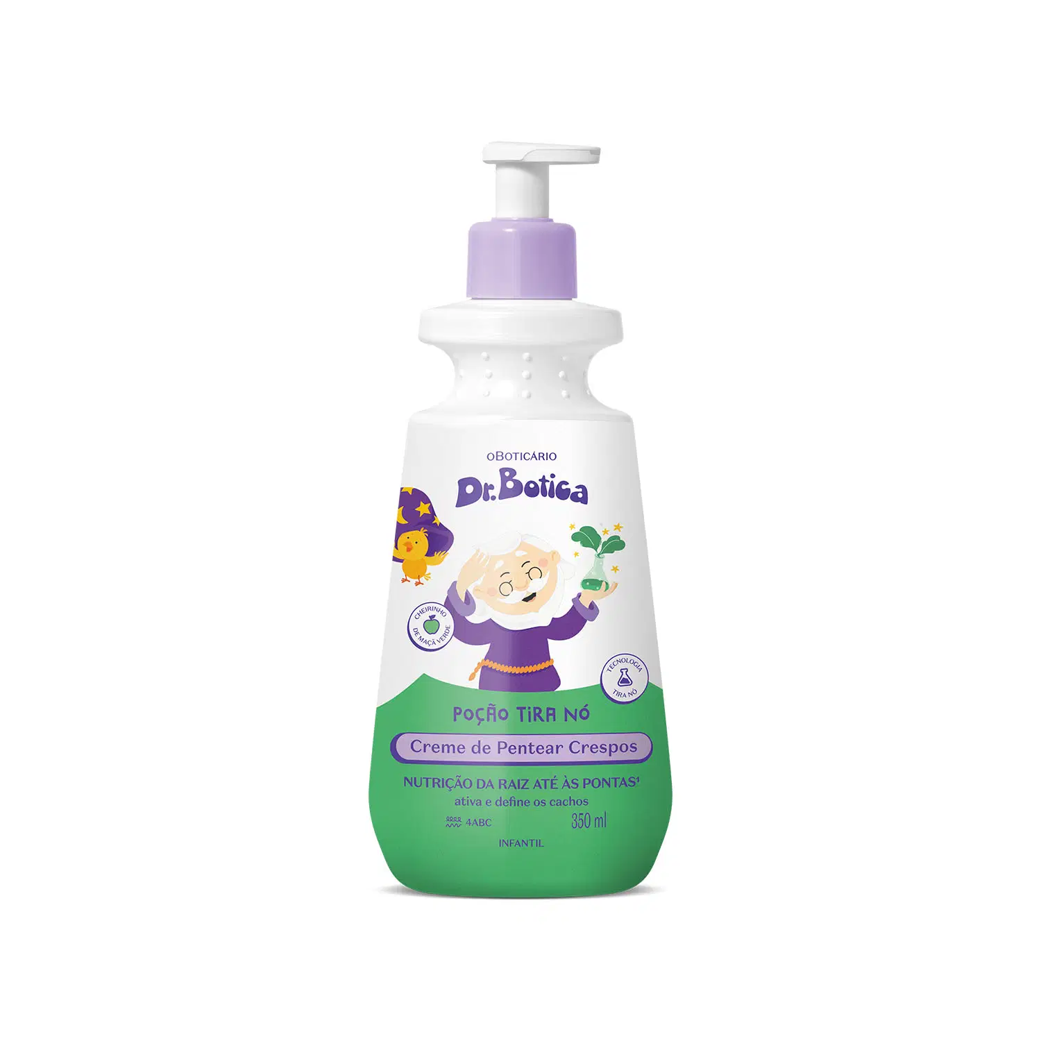 Creme Para Pentear Infantil Cabelos Crespos 4 Abc Dr.Botica Poção Tira Nó 350Ml — foto 1