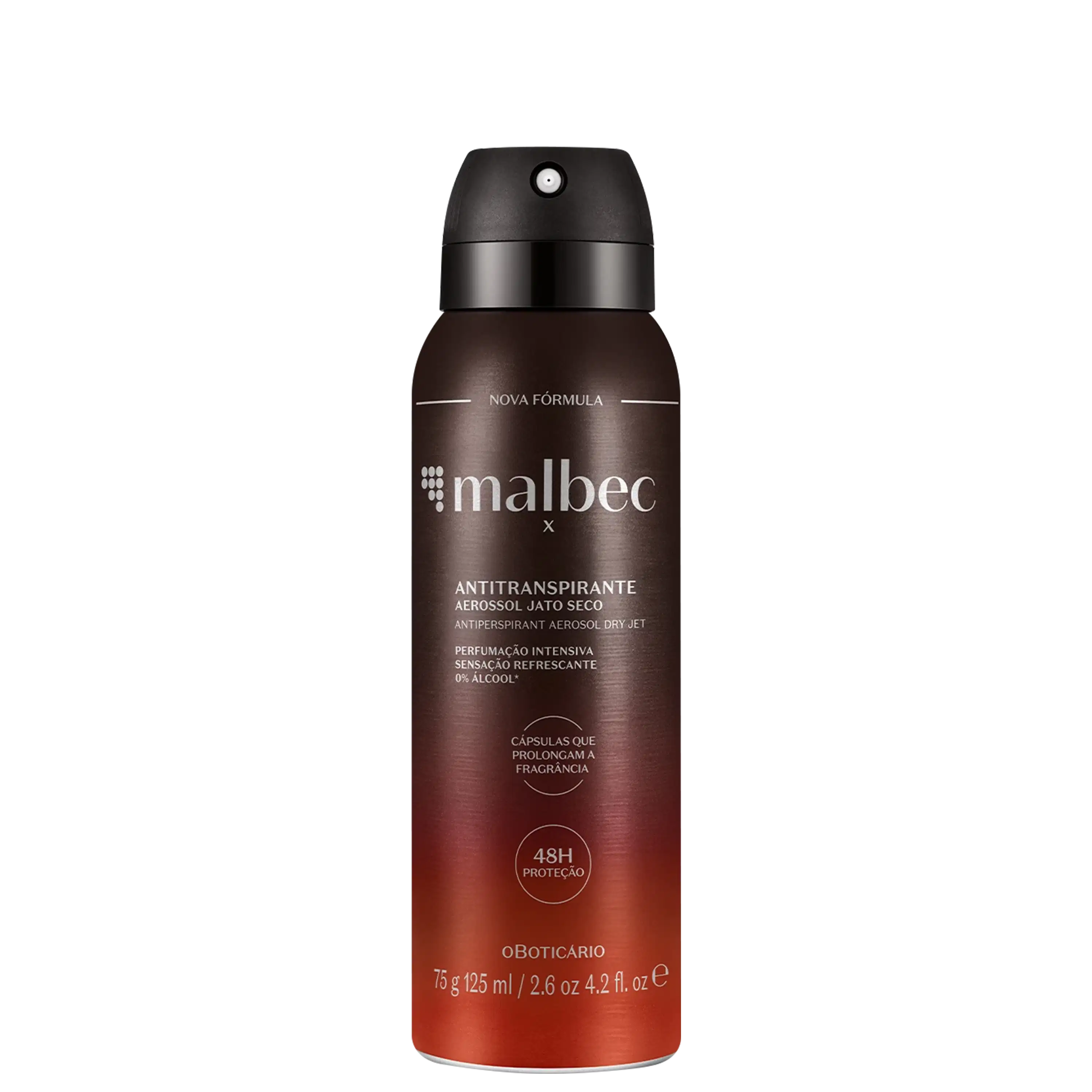 Desodorante Antitranspirante Aerossol Malbec X 75G/125Ml — foto 1