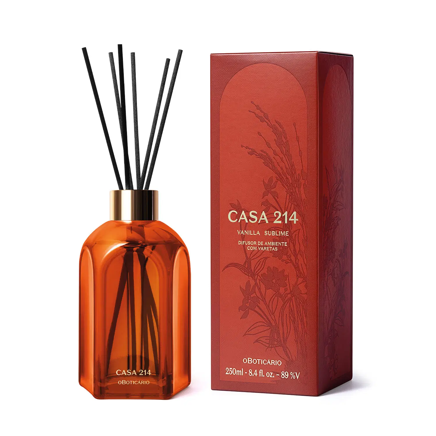Difusor De Ambiente Com Varetas Casa 214 Vanilla Sublime 250Ml — foto 1