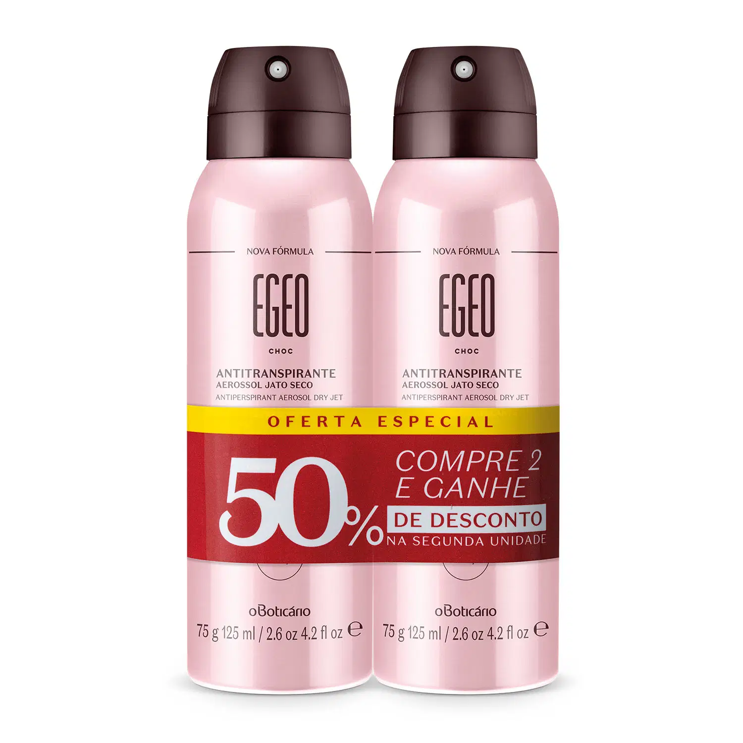Kit Desodorante Antitranspirante Aerossol Egeo Choc 2X75G/125Ml — foto 1