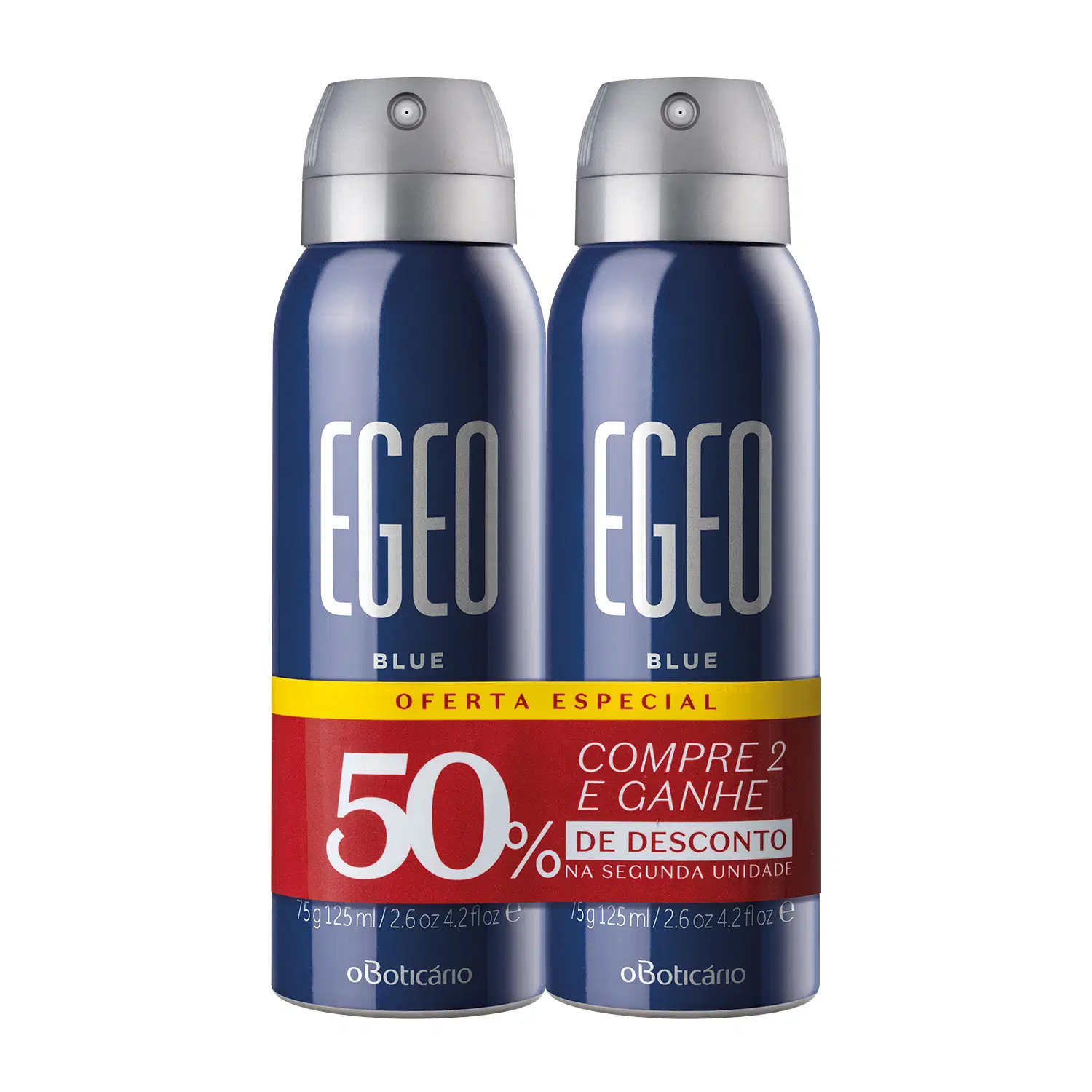 Kit Desodorante Antitranspirante Aerosol Egeo Blue 2X75G/125Ml — foto 1