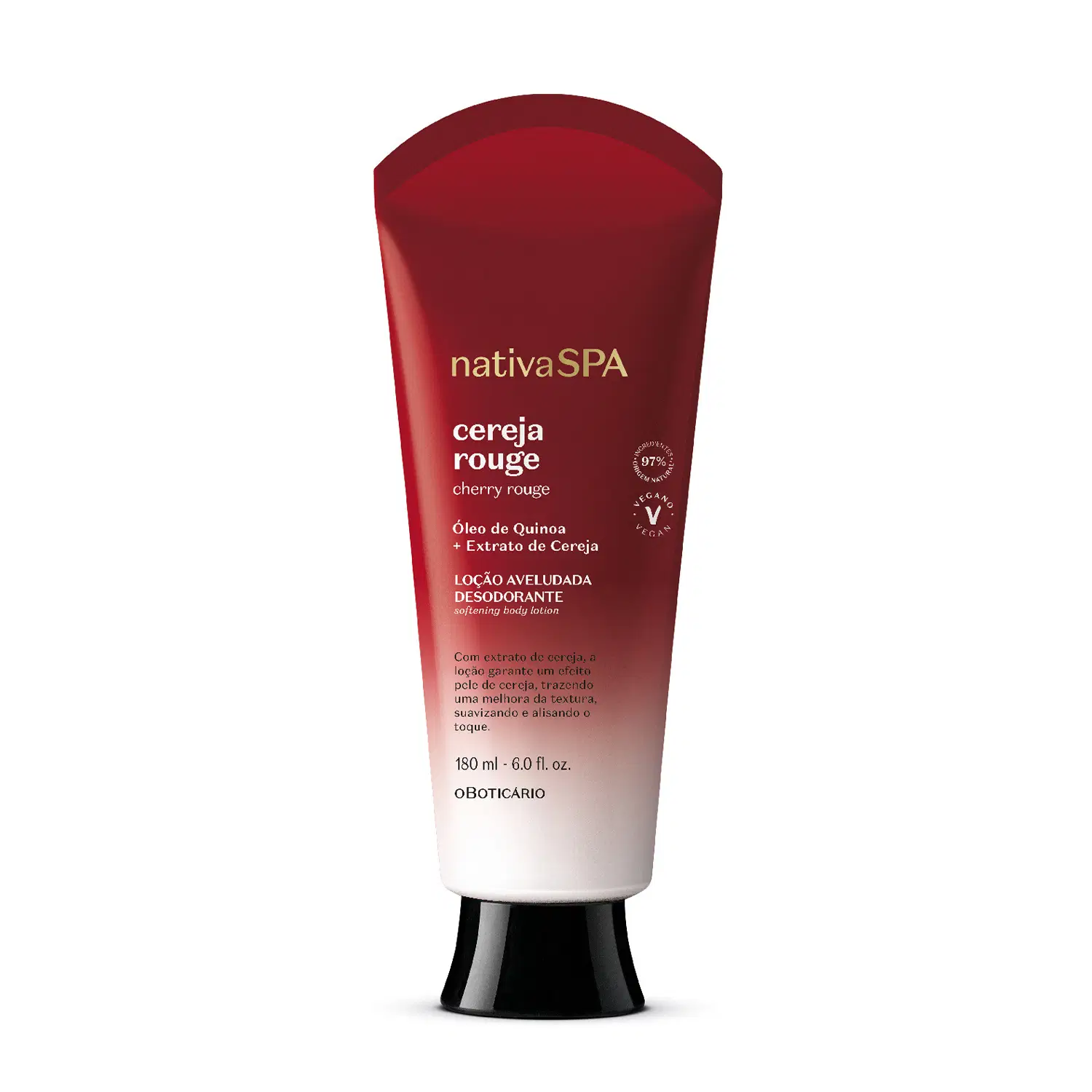 Loção Aveludada Desodorante Corporal Nativa Spa Cereja Rouge 180Ml — foto 1