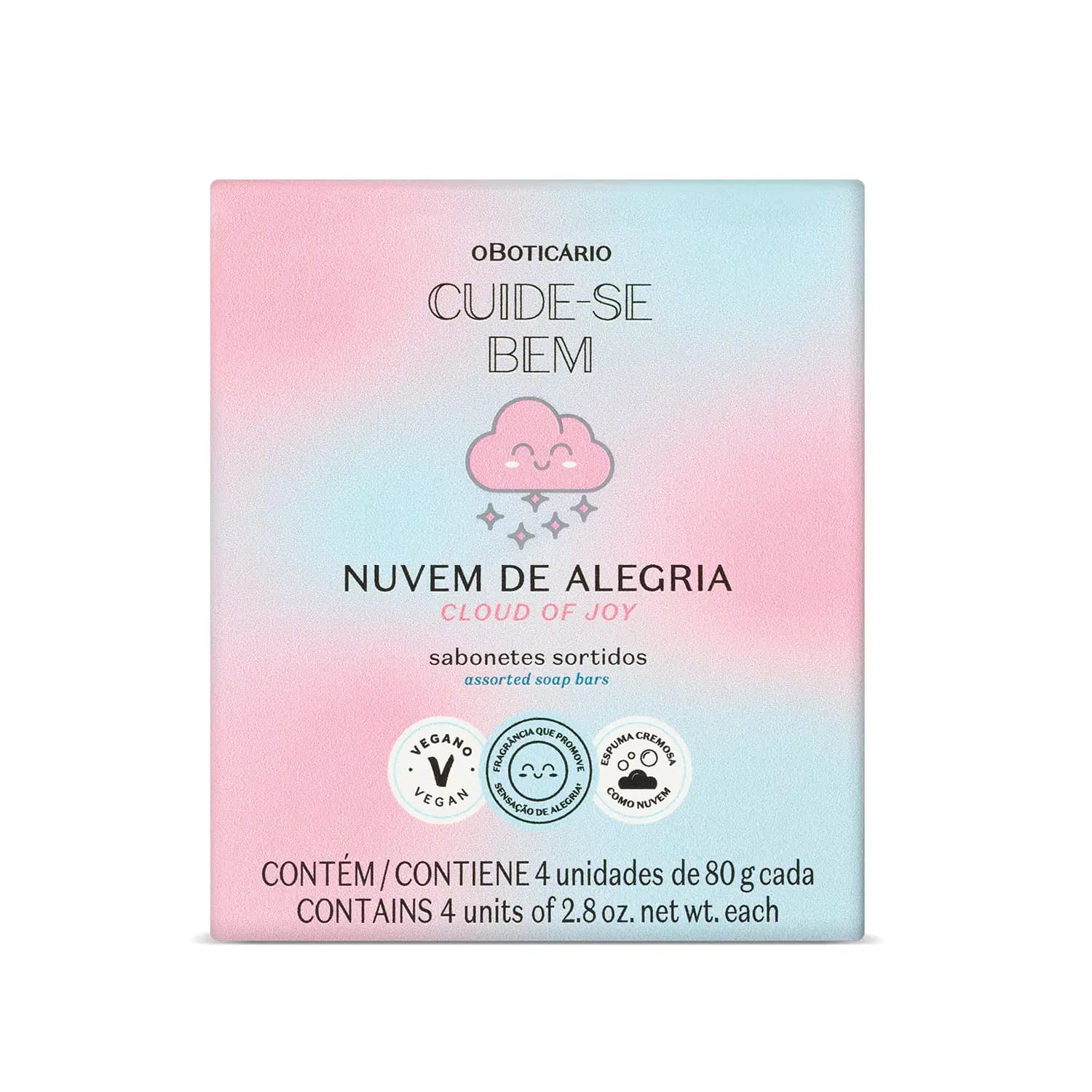 Kit Sabonetes Sortidos Cuide-Se Bem Nuvem De Alegria 4X80G — foto 1
