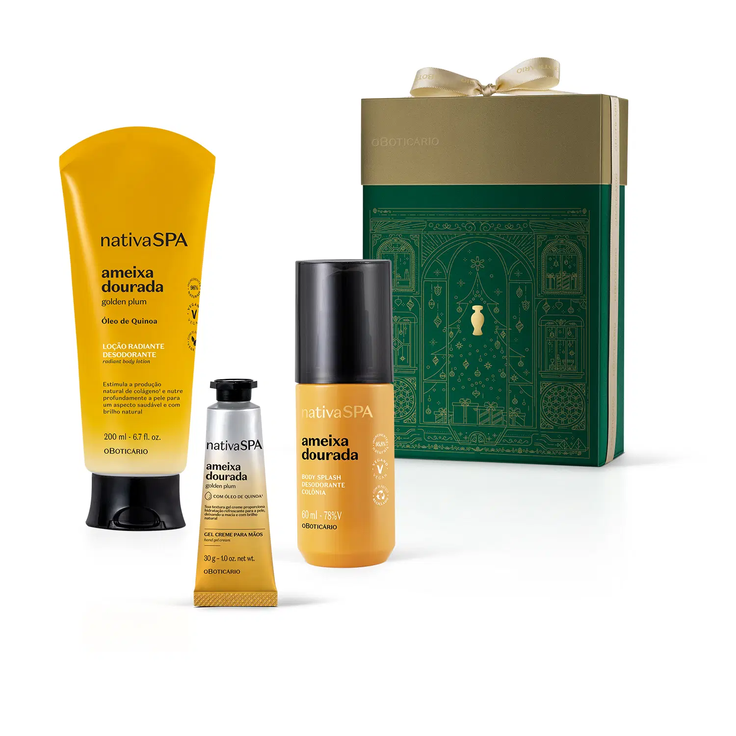 Kit Presente Natal Nativa Spa Ameixa Dourada (3 Itens) — foto 1