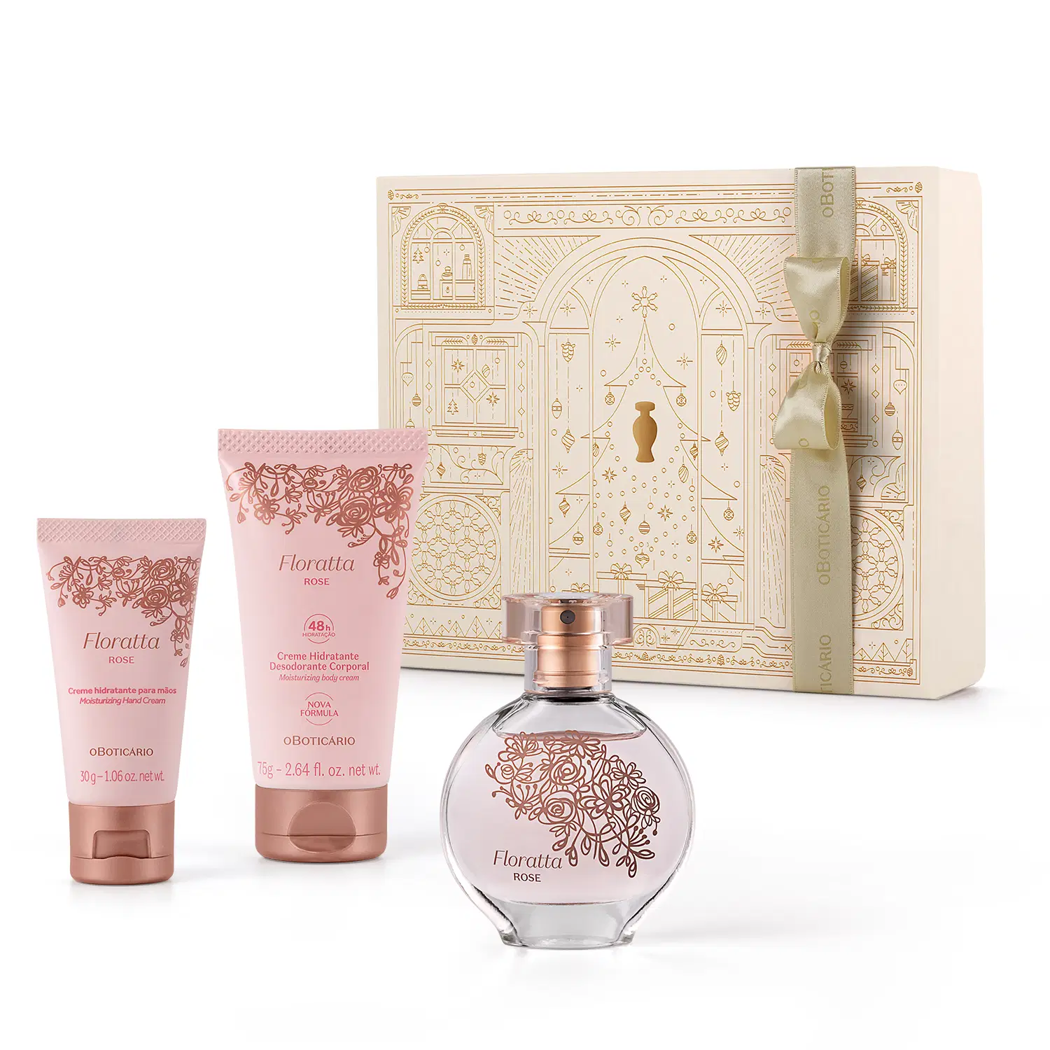 Mini Kit Presente Natal Floratta Rose (3 Itens) — foto 1