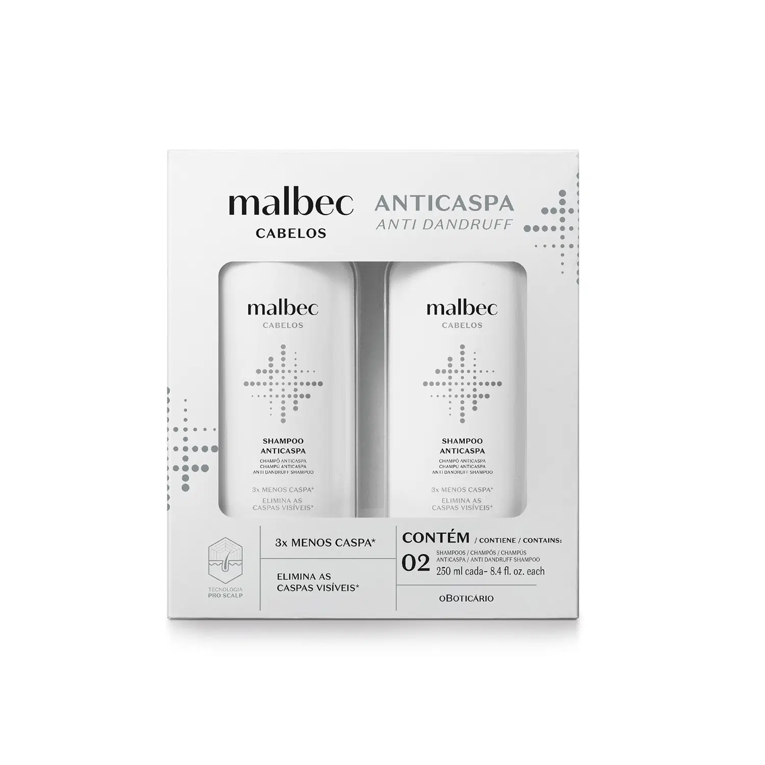 Kit Shampoo Anticaspa Malbec (2 Itens) — foto 1