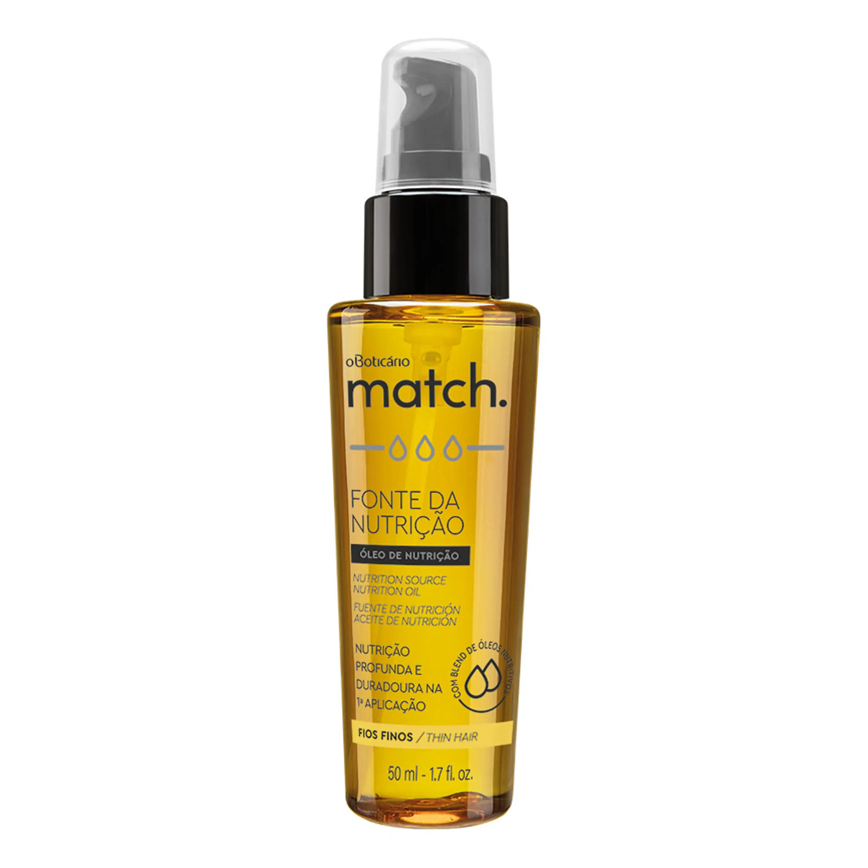 Óleo Capilar Match Fonte Da Nutrição Fios Finos, 50Ml — foto 1