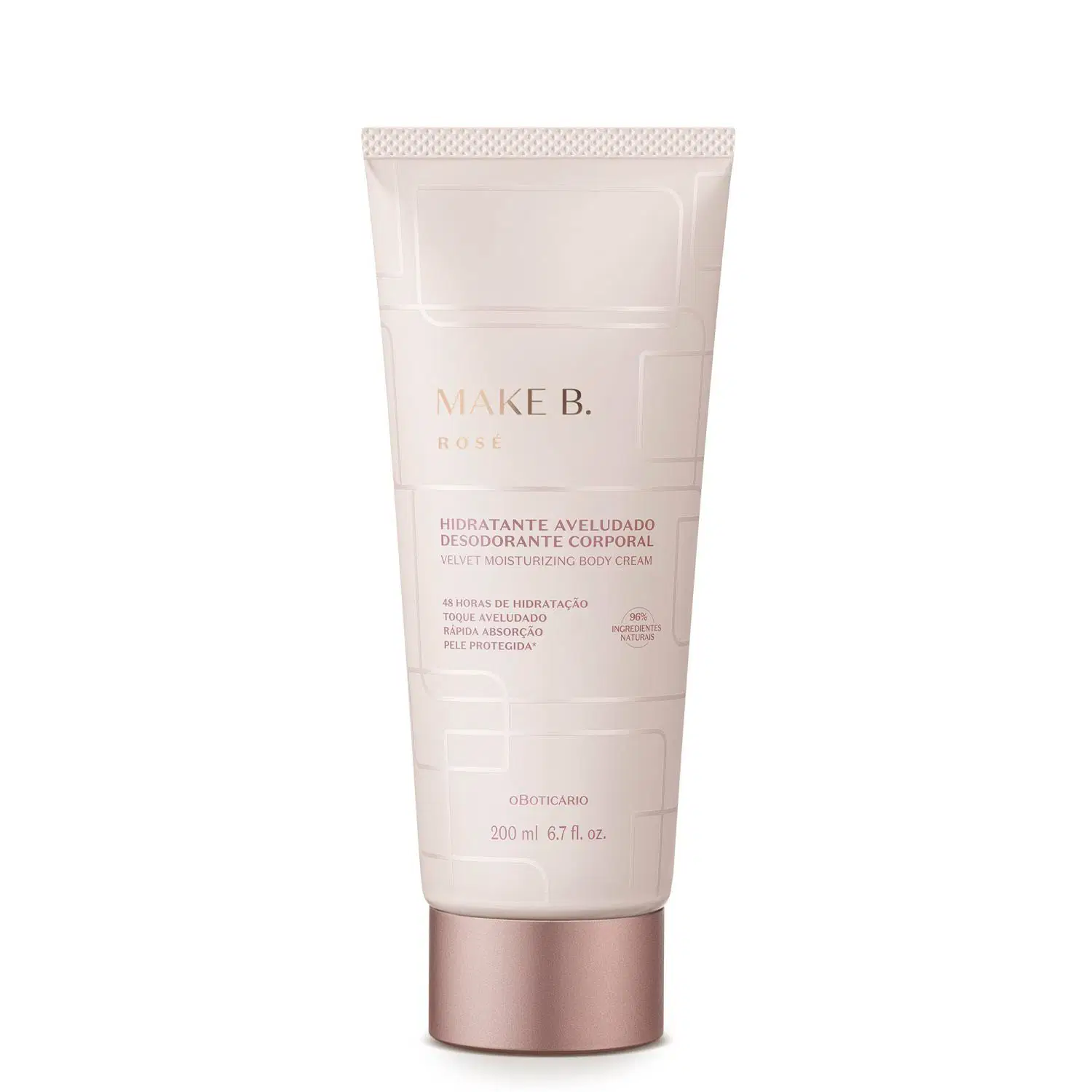 Creme Hidratante Aveludado Desodorante Corporal Make B. Rosé 200Ml — foto 1