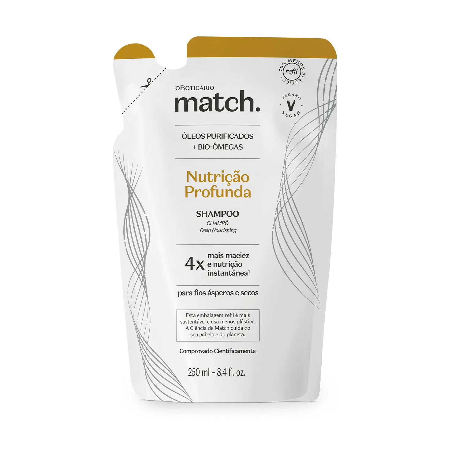 Refil Shampoo Match Nutrição Profunda 250Ml — foto 1