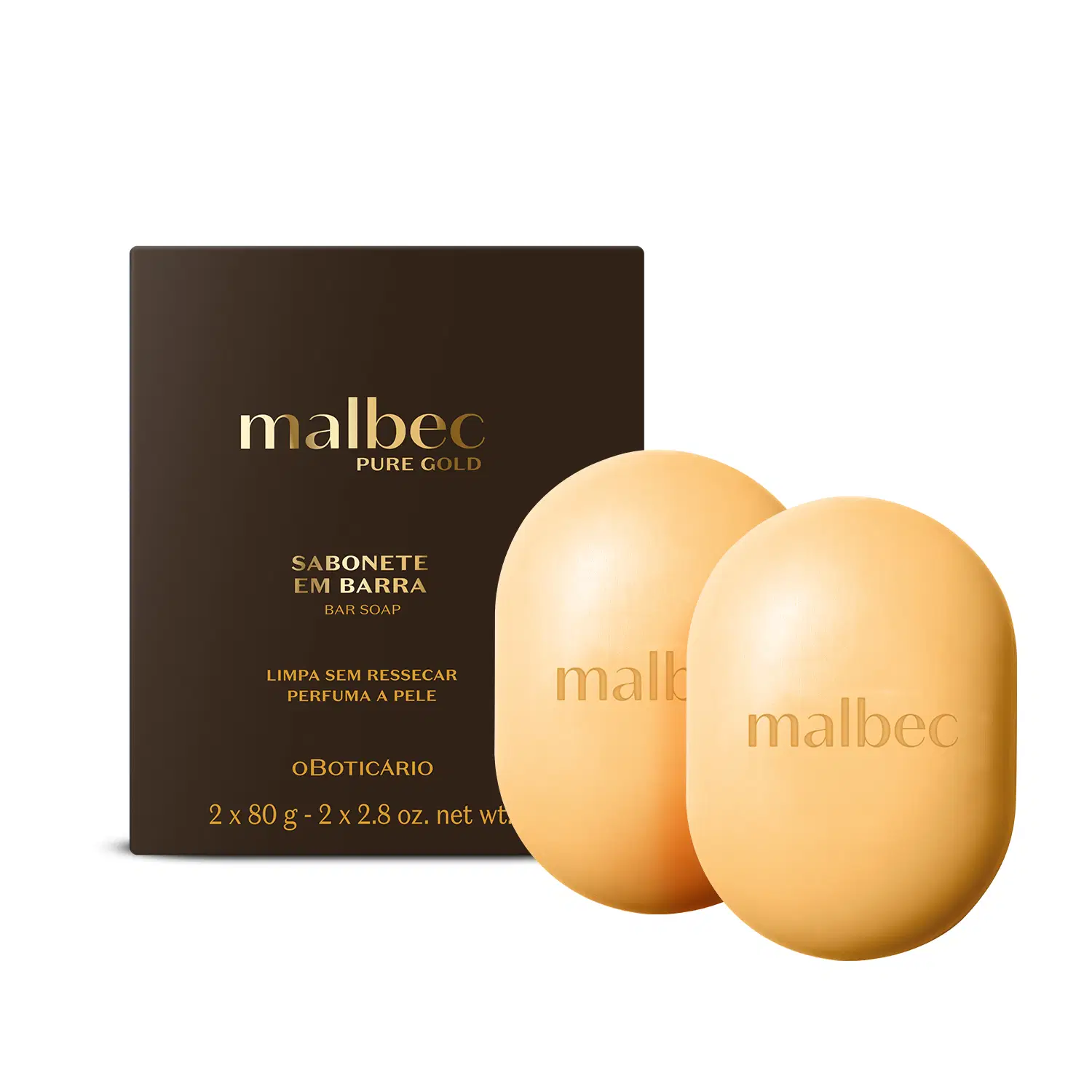Kit Sabonetes Em Barra Malbec Pure Gold 2X80G Cada — foto 1