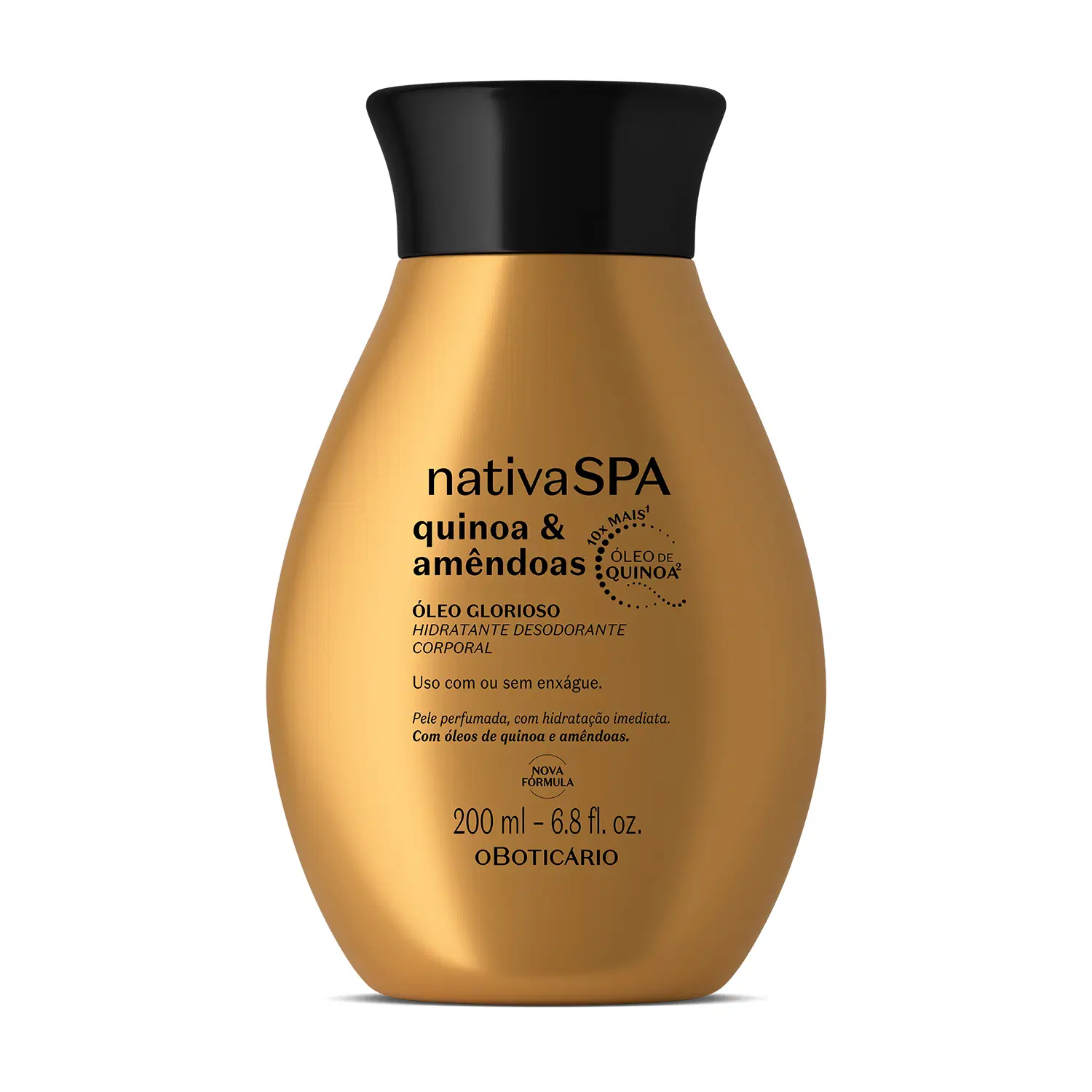 Óleo Glorioso Hidratante Desodorante Corporal Nativa Spa Quinoa E Amêndoas 200Ml — foto 1