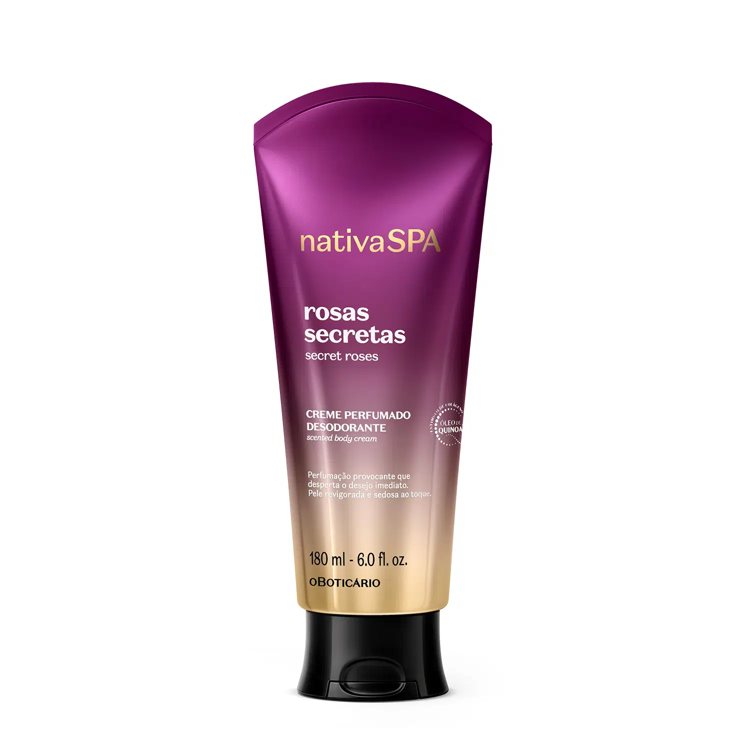 Creme Perfumado Desodorante Corporal Nativa Rosas Secretas 180Ml — foto 1