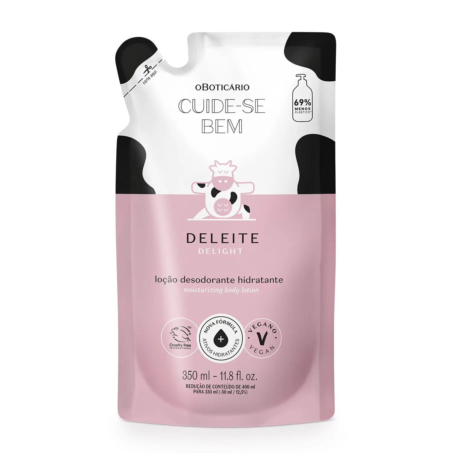 Refil Loção Desodorante Hidratante Corporal Cuide-Se Bem Deleite 350Ml — foto 1