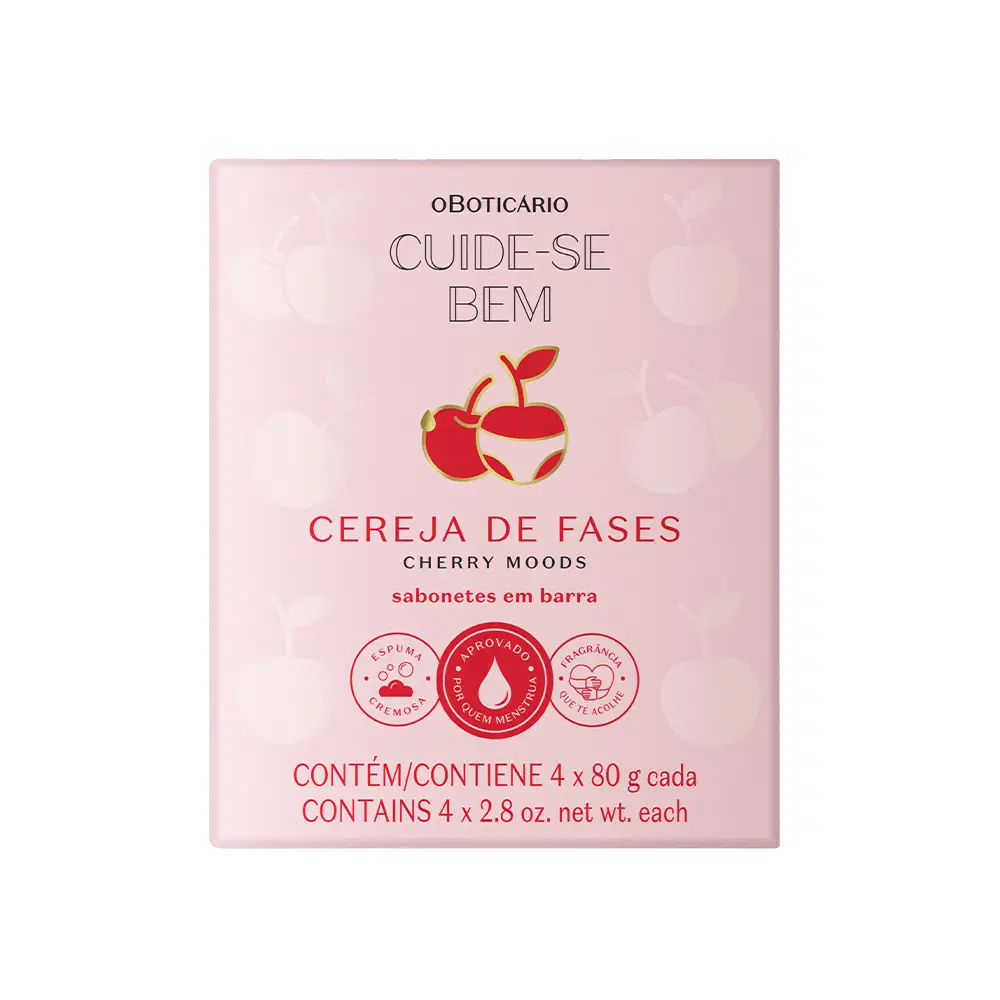 Sabonetes Em Barra Cuide-Se Bem Cereja De Fases 4X80G — foto 1