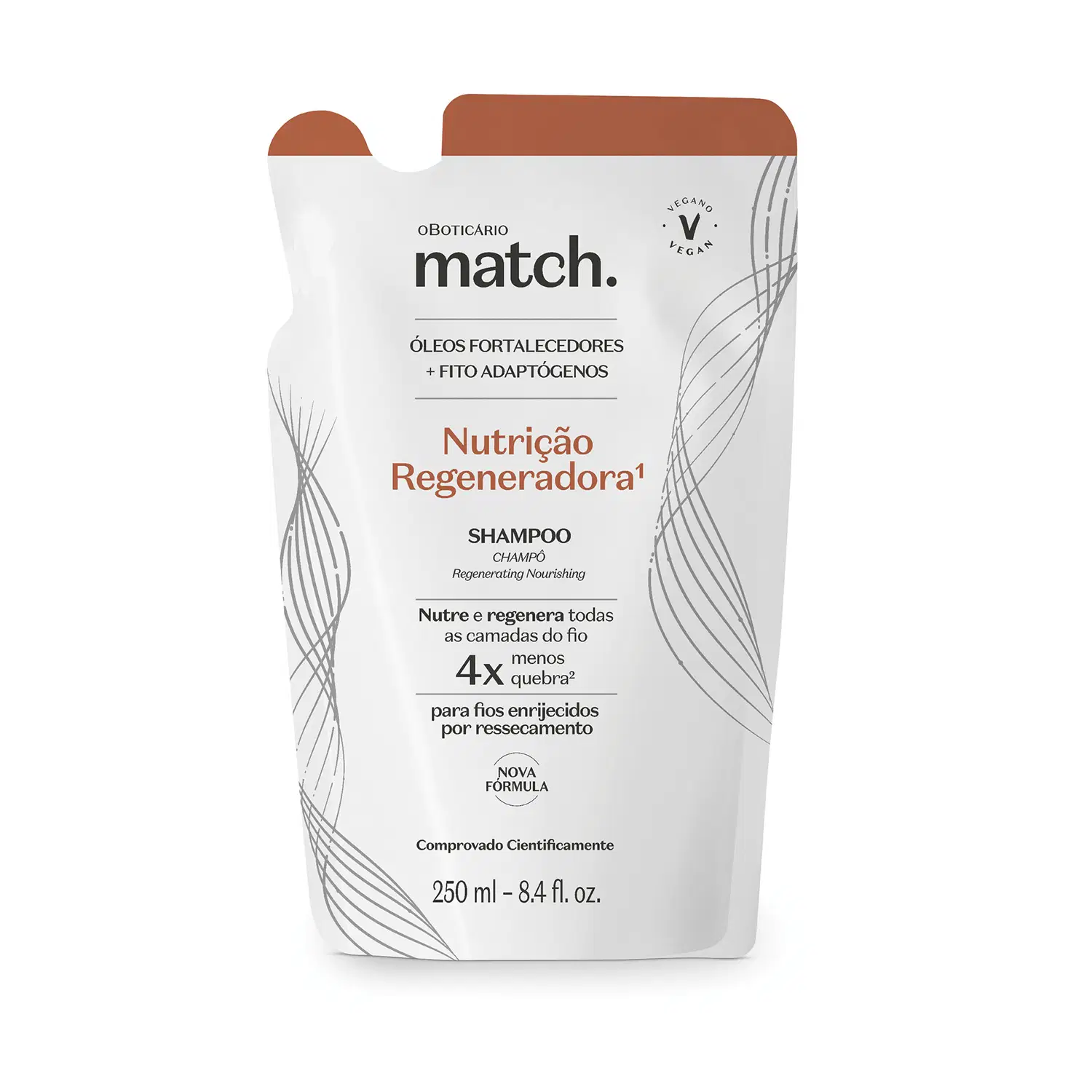 Match. O Boticário Nutrição Regeneradora Refil - Shampoo 250Ml — foto 1