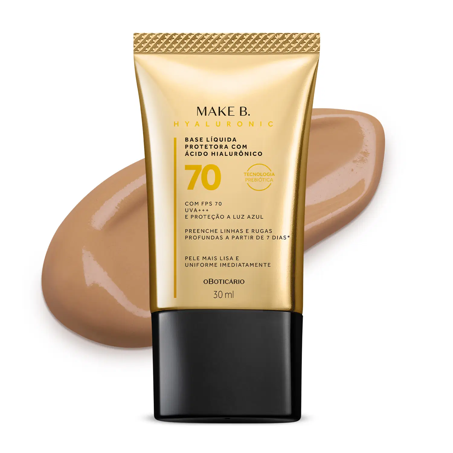Make B. O Boticário Hyaluronic Fps 70 Cor 25 - Base Líquida Protetora 30Ml — foto 1