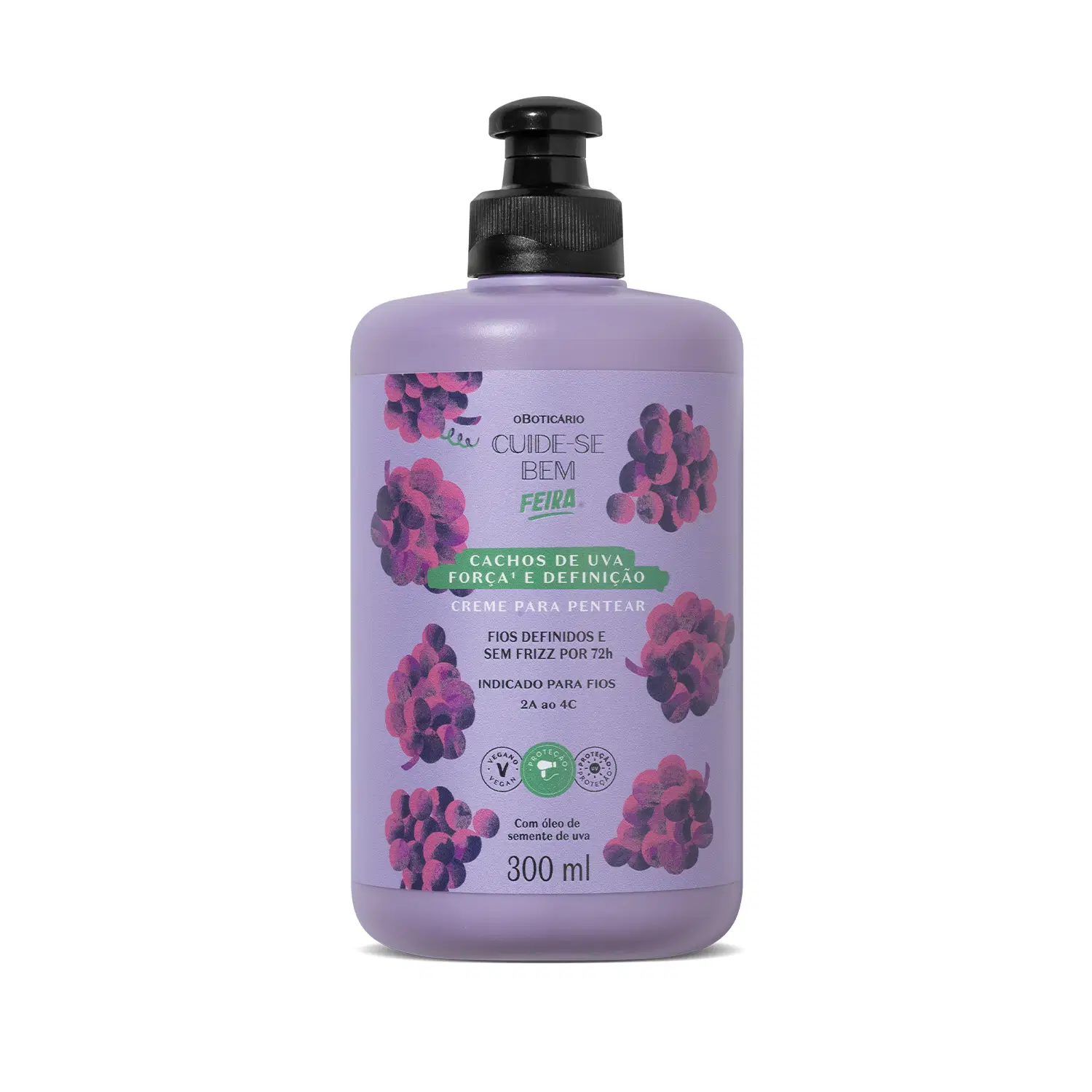 Creme Para Pentear Cuide-Se Bem Feira Cachos De Uva 300Ml — foto 1