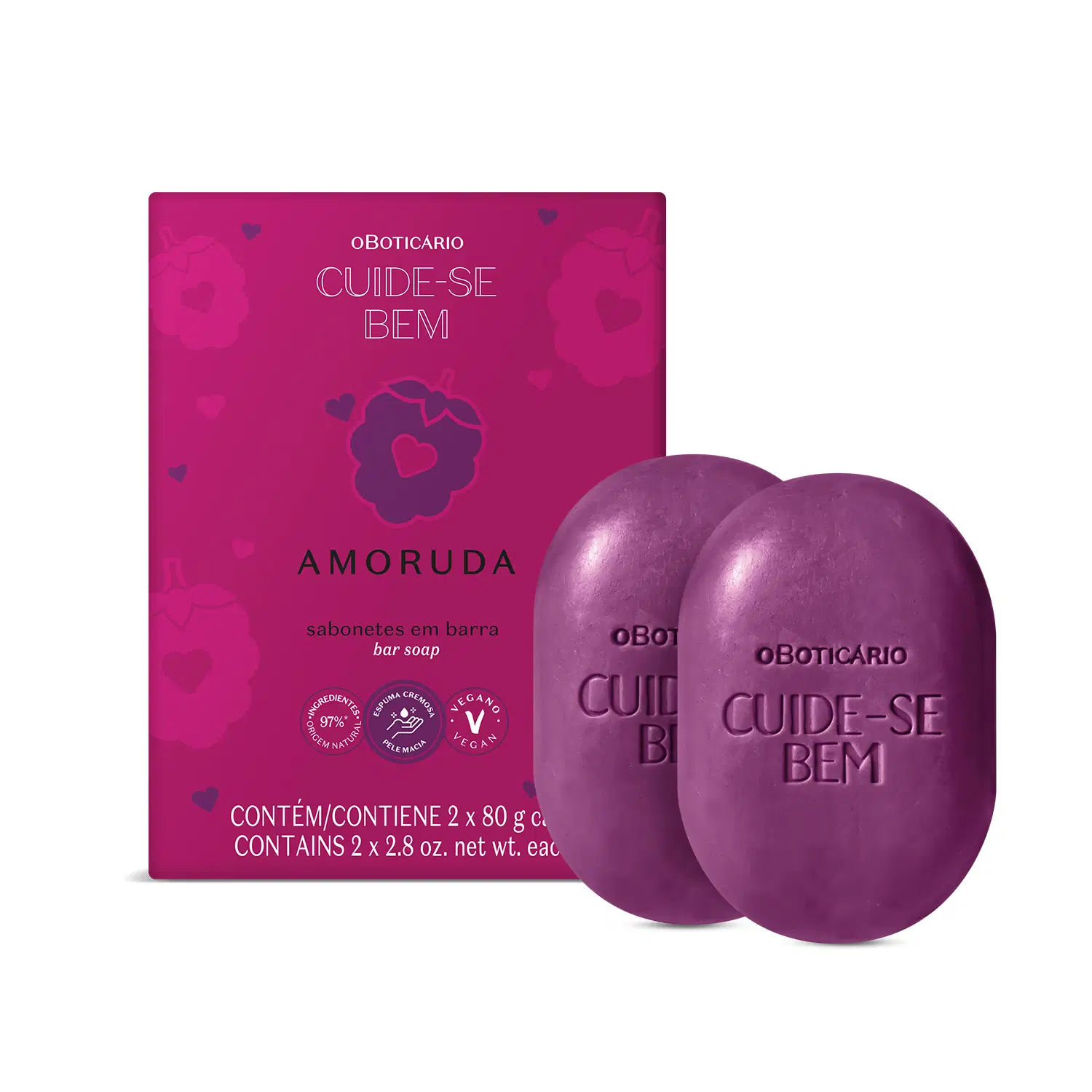 Kit Sabonetes Em Barra Cuide-Se Bem Amoruda 2X80G — foto 1