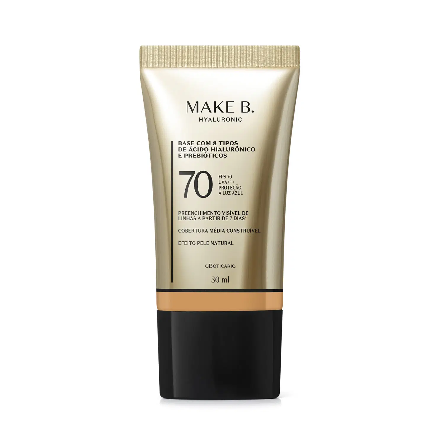 Base Líquida Protetora Fps 70 Make B. Hyaluronic Cor 210Q 30Ml — foto 1