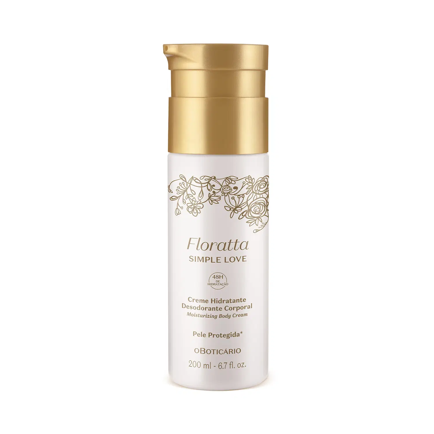 Floratta Creme Desodorante Hidratante Corporal Simple Love 200Ml — foto 1