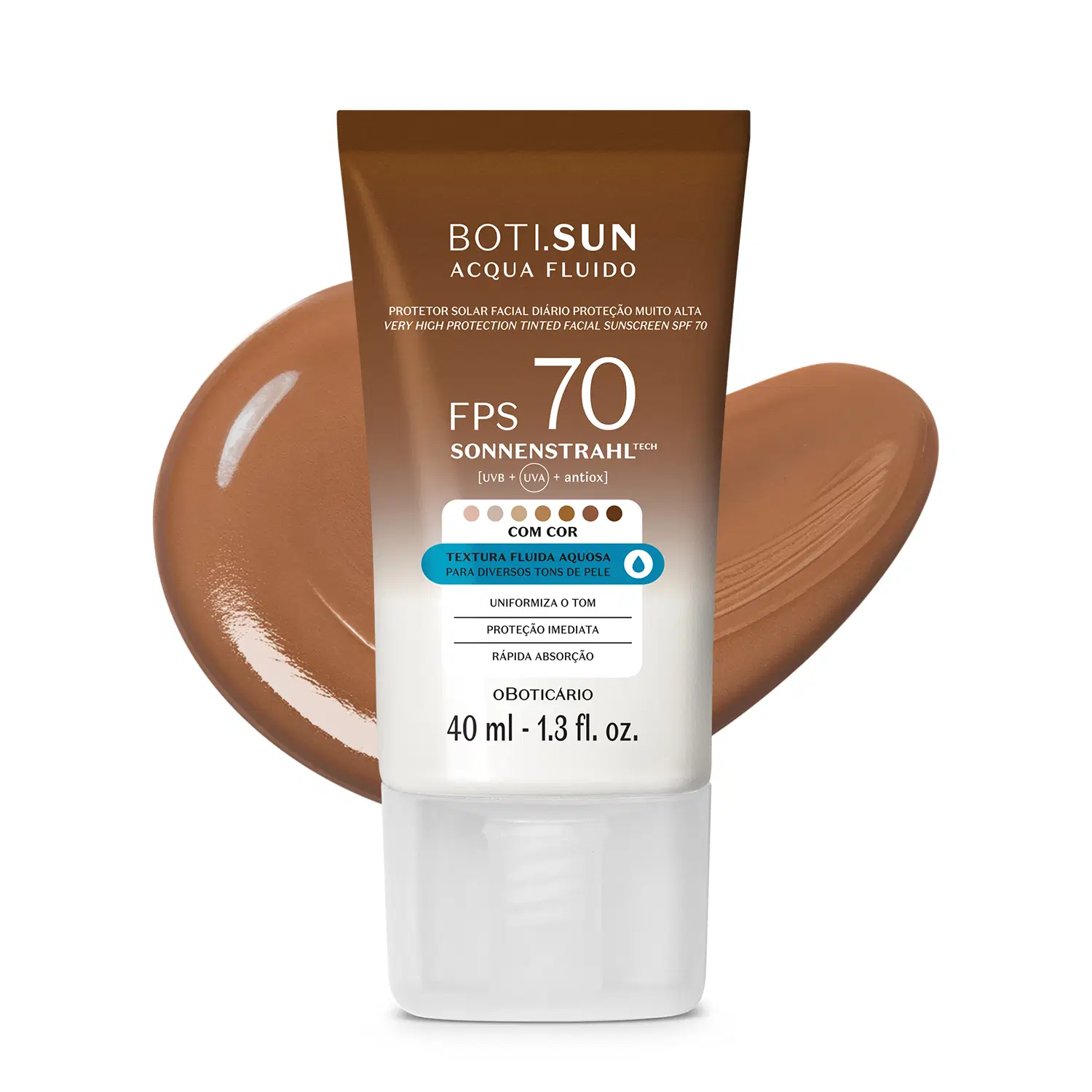 Protetor Solar Facial Com Cor Fps 70 Boti.Sun 4.5 40Ml — foto 1