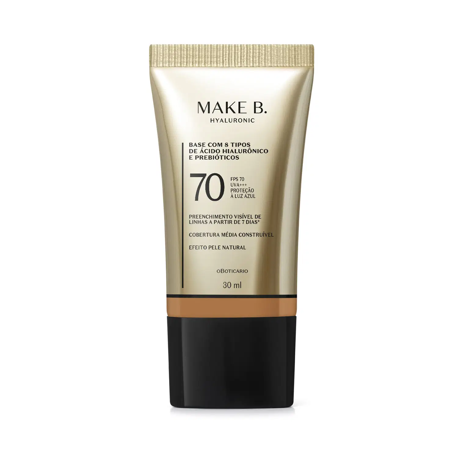 Base Líquida Protetora Fps 70 Make B. Hyaluronic Cor 260N 30Ml — foto 1
