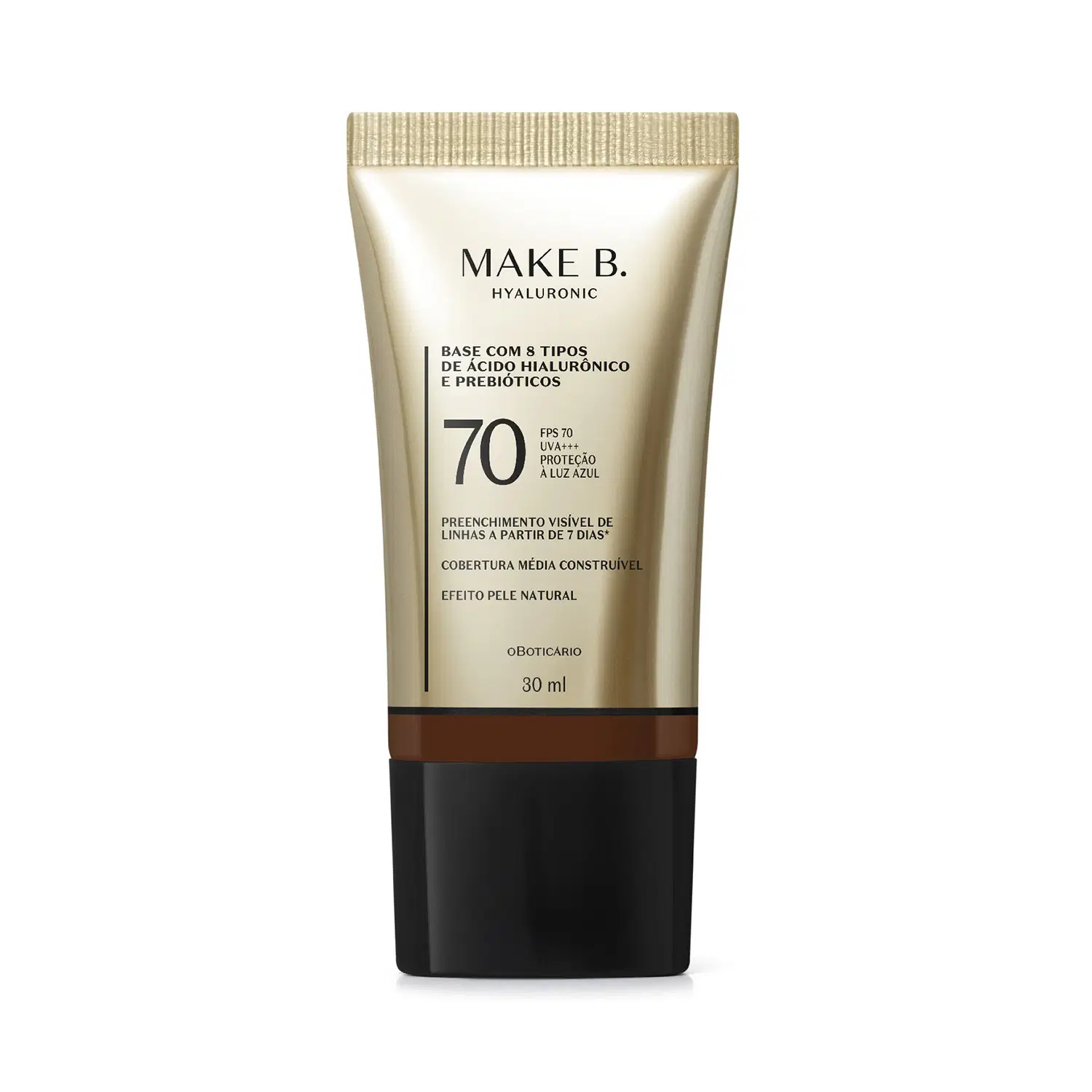 Base Líquida Protetora Fps 70 Make B. Hyaluronic Cor 340Q 30Ml — foto 1