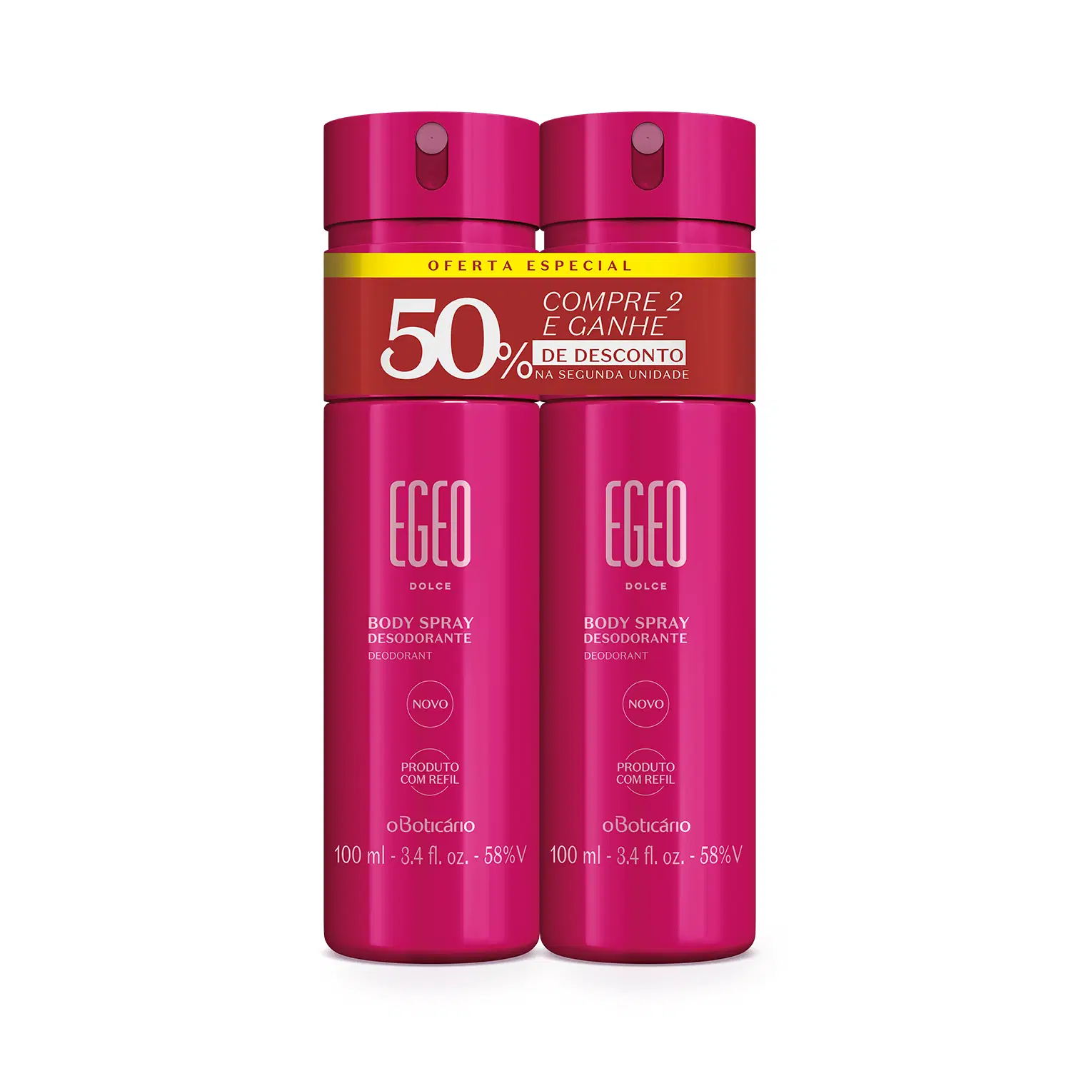 Kit Desodorante Body Spray Egeo Dolce 100Ml (2 Itens) — foto 1