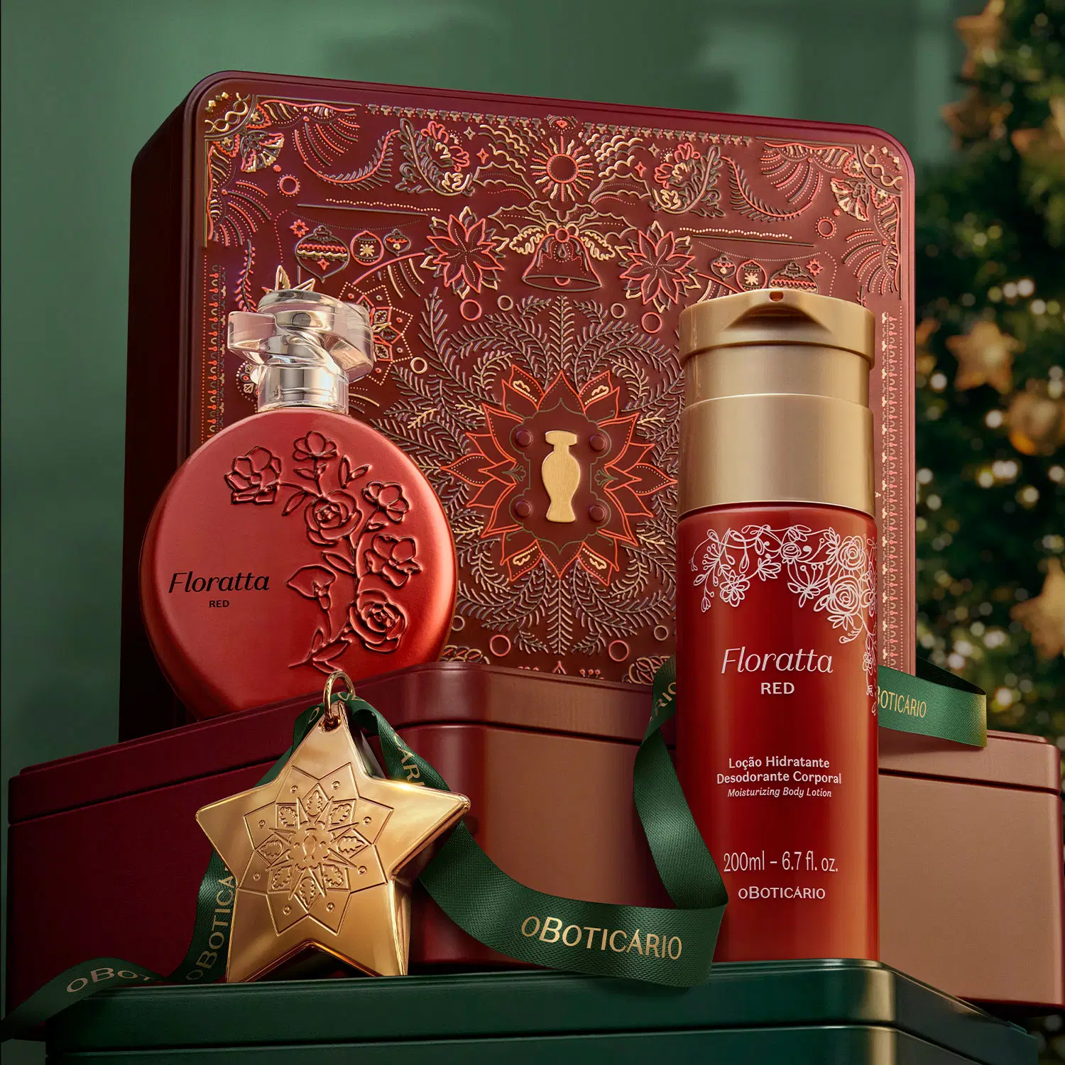 Kit Presente Natal Floratta Red (3 itens) — foto 1