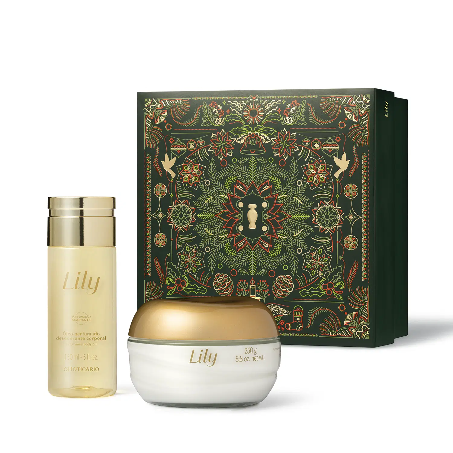 Kit Presente Natal Lily Acetinados (2 Itens) — foto 1