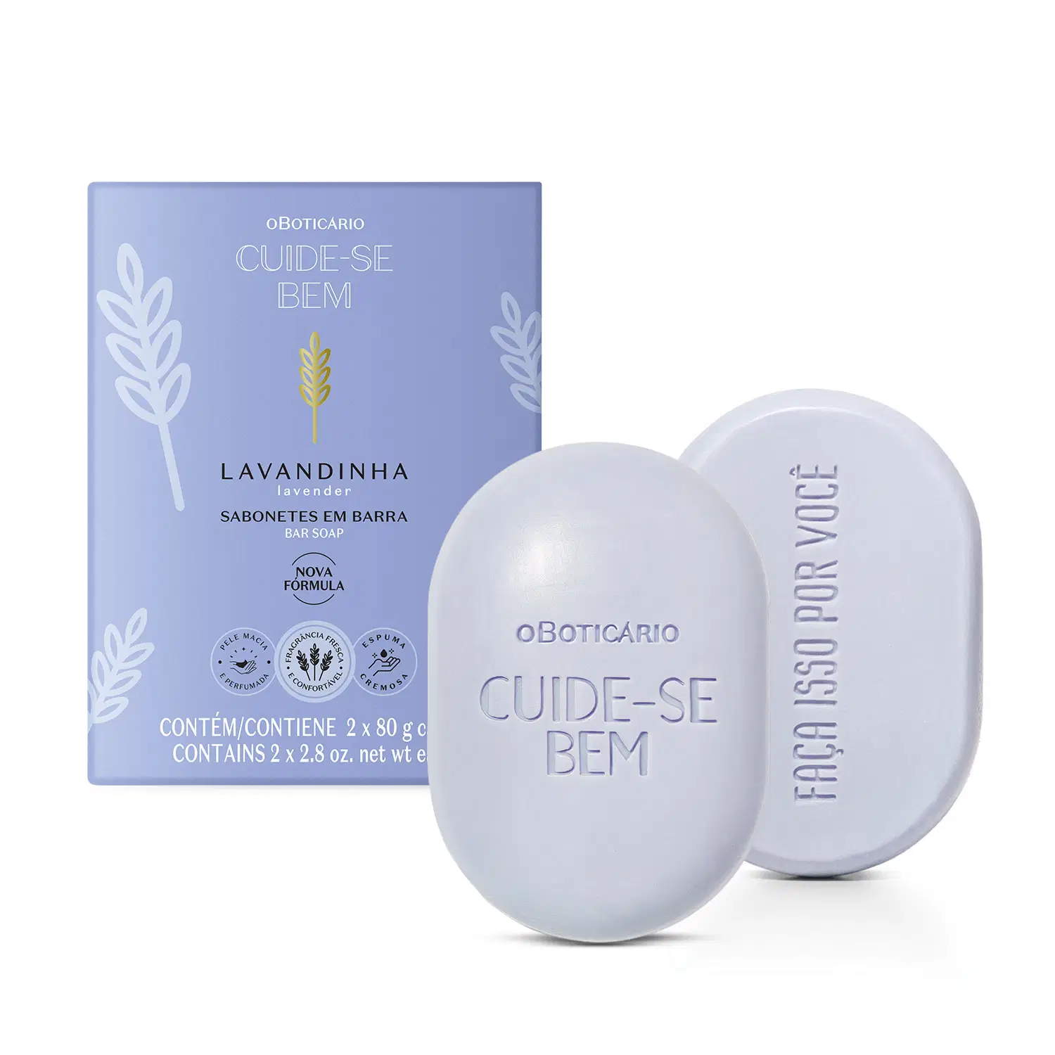 Kit Sabonetes Em Barra Cuide-Se Bem Lavandinha 2X80G — foto 1