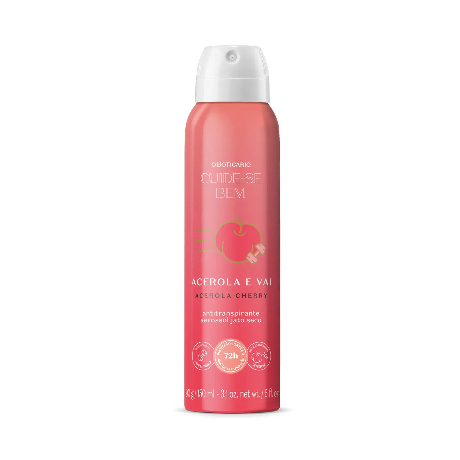 Desodorante Antitranspirante Aerossol Cuide-Se Bem Acerola E Vai 150Ml — foto 1