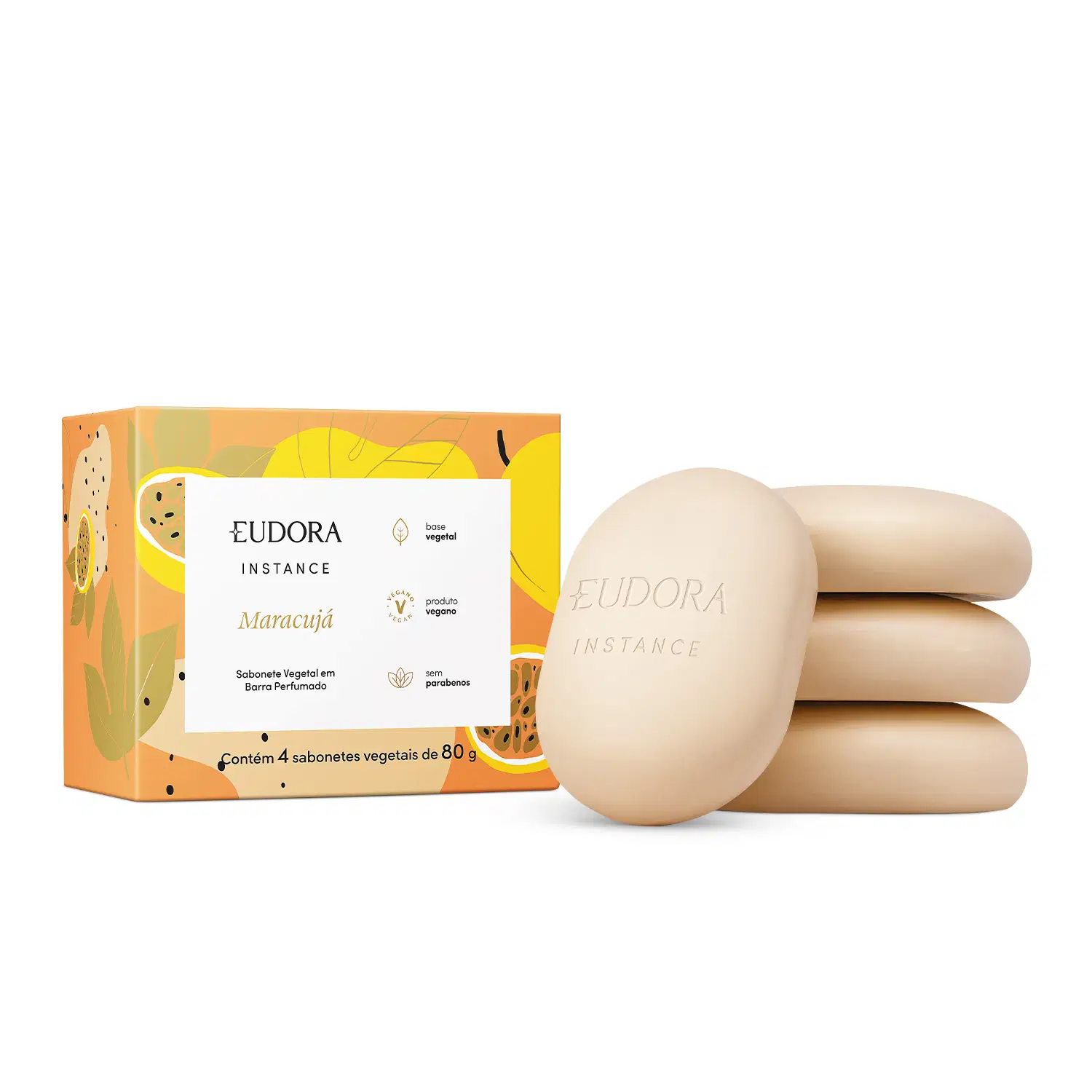 Sabonete Vegetal Em Barra Perfumado Instance Maracujá 4X80G — foto 1