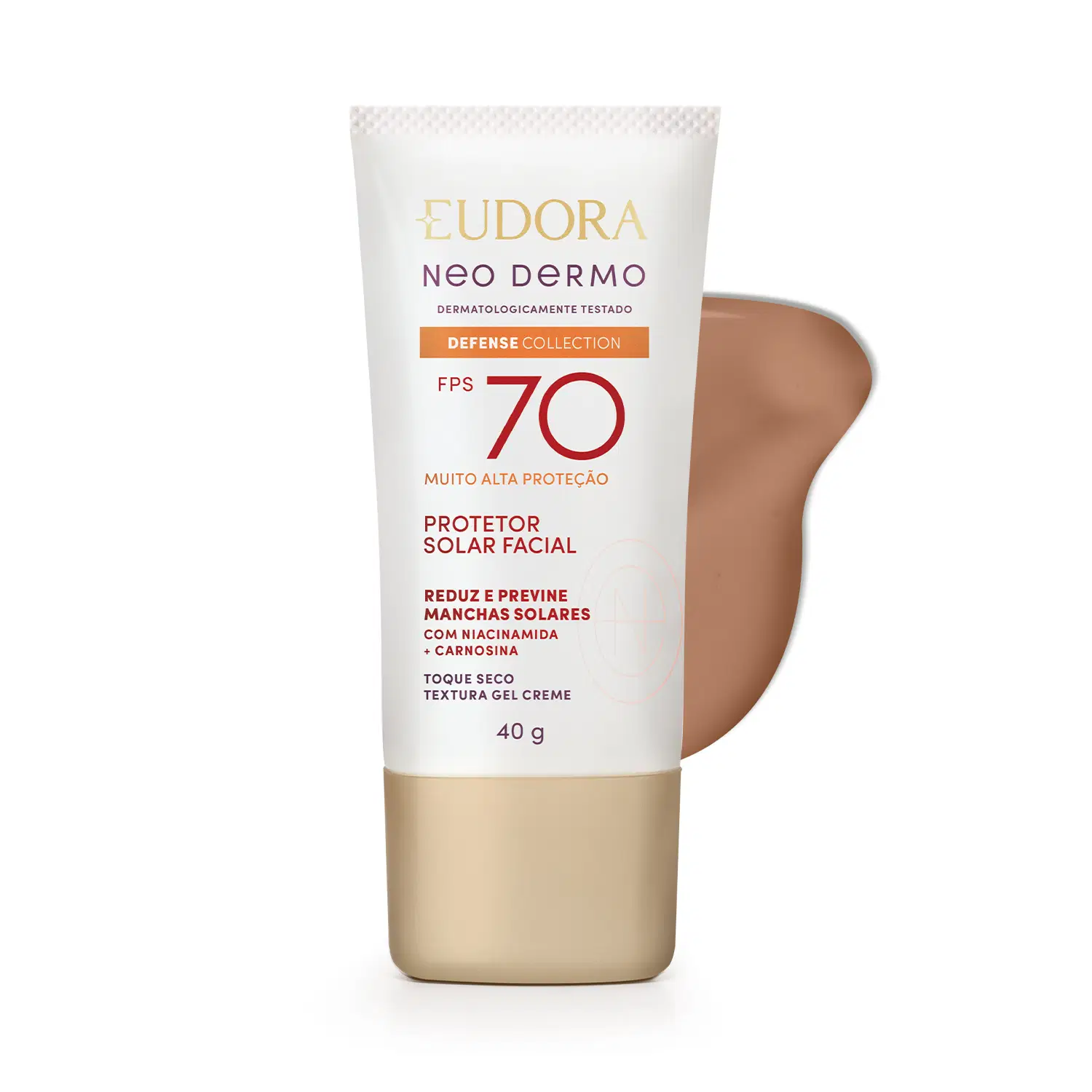 Eudora Neo Dermo Fps 70 Cor 3 - Protetor Solar Facial 40Ml — foto 1