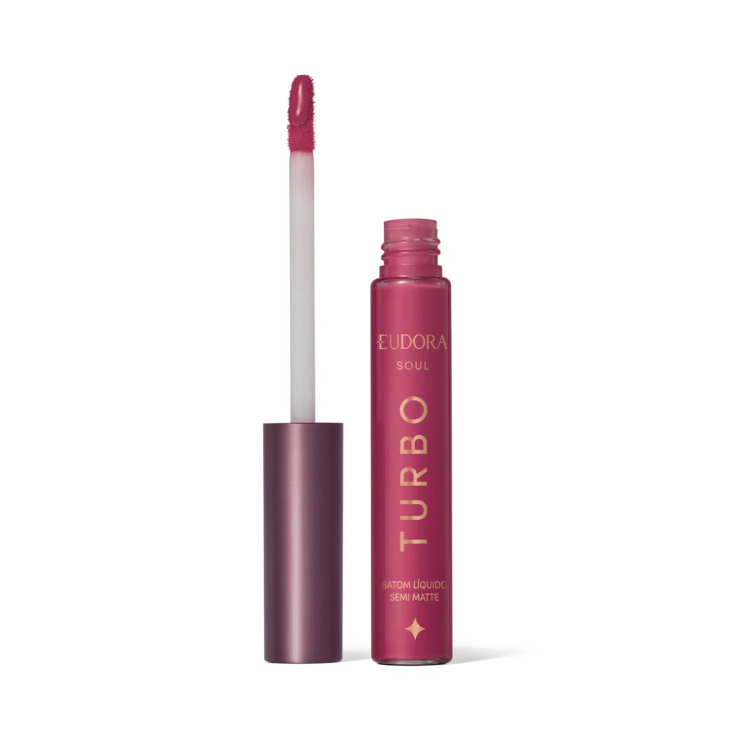 Batom Líquido Rosa Pink Turbinado Semi Mate Turbo Soul 5Ml — foto 1