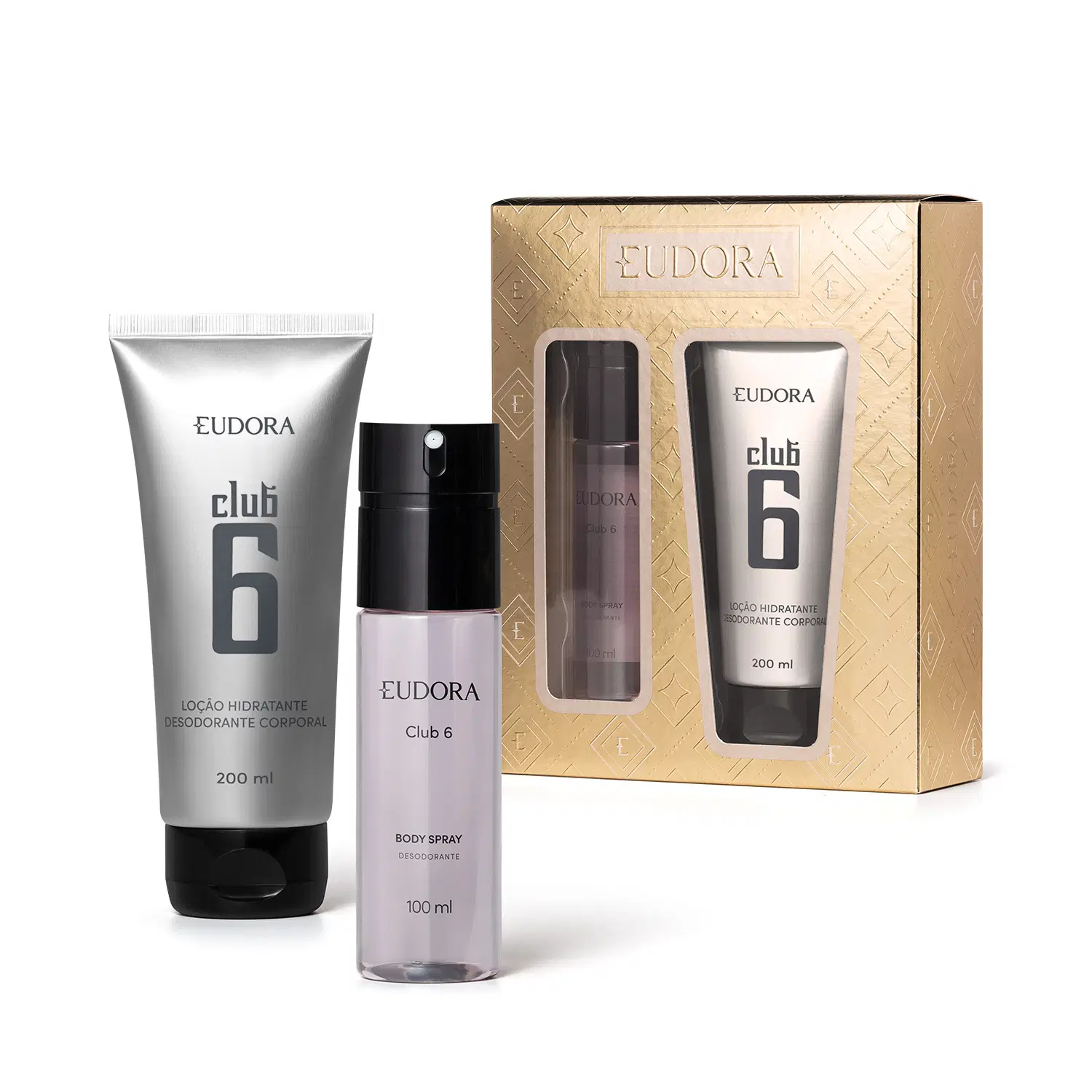 Kit Presente De Natal Club 6: Body Spray 100Ml + Loção Corporal 200Ml — foto 1