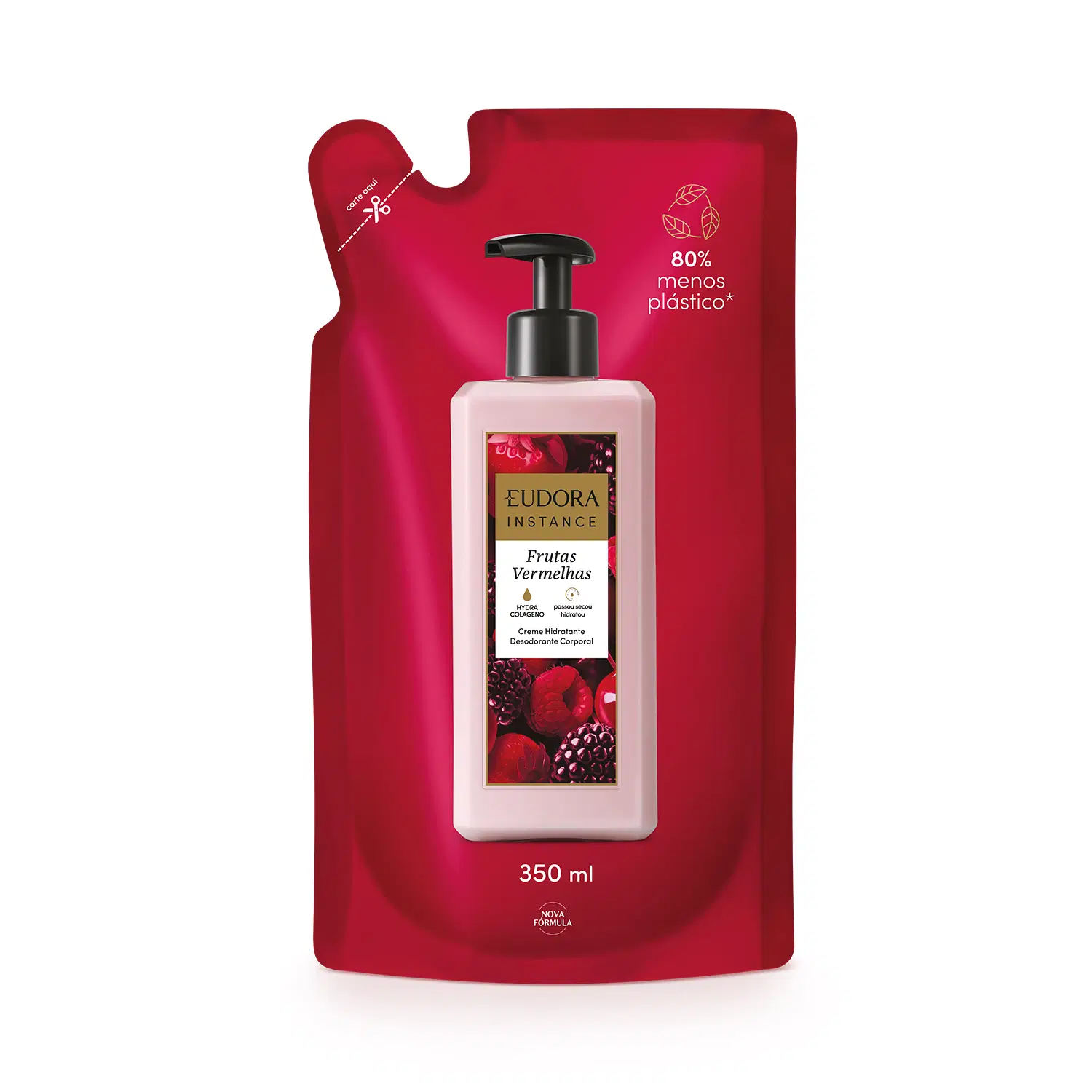Refil Creme Hidratante Desodorante Corporal Instance Frutas Vermelhas 350Ml — foto 1