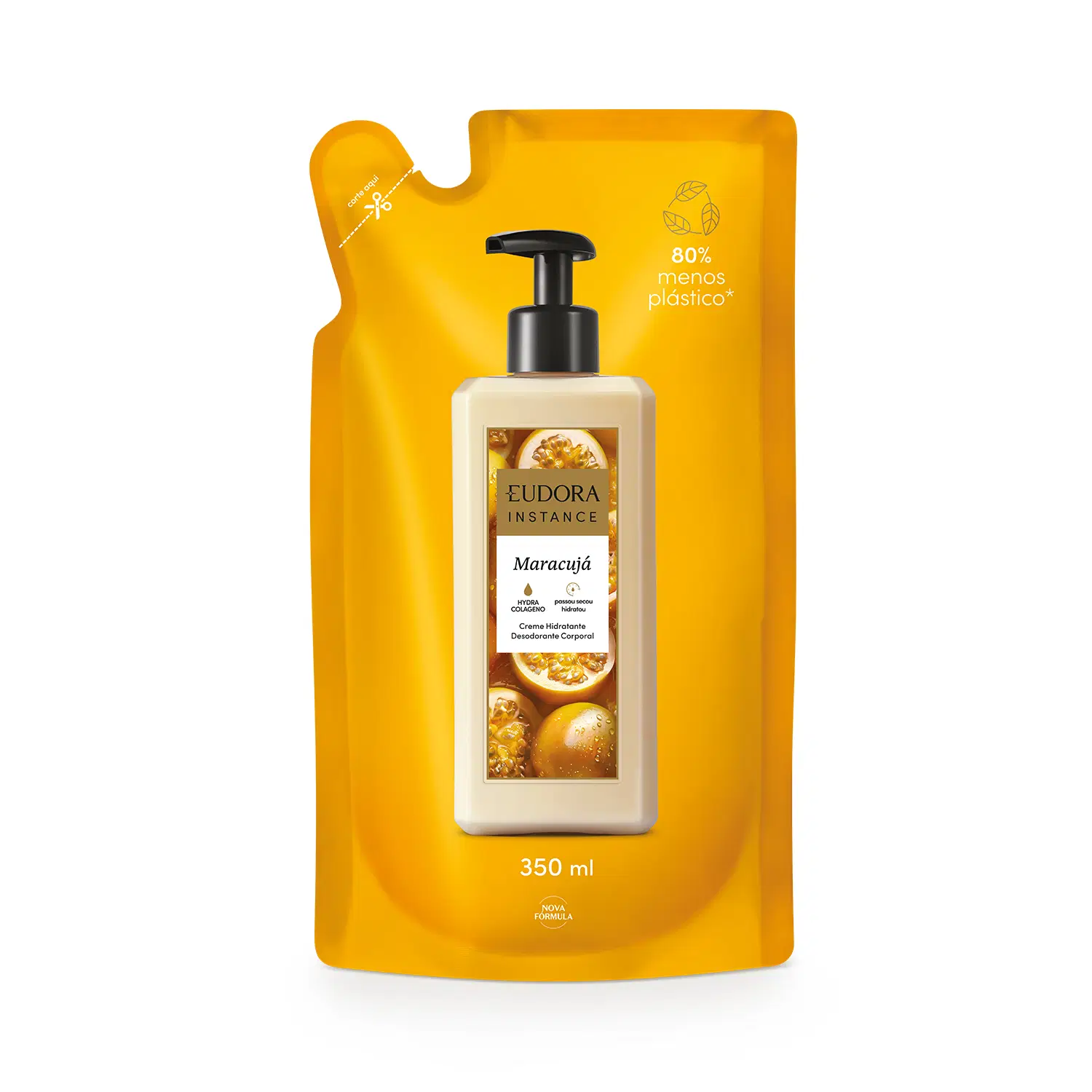 Refil Creme Hidratante Desodorante Corporal Instance Maracujá 350Ml — foto 1