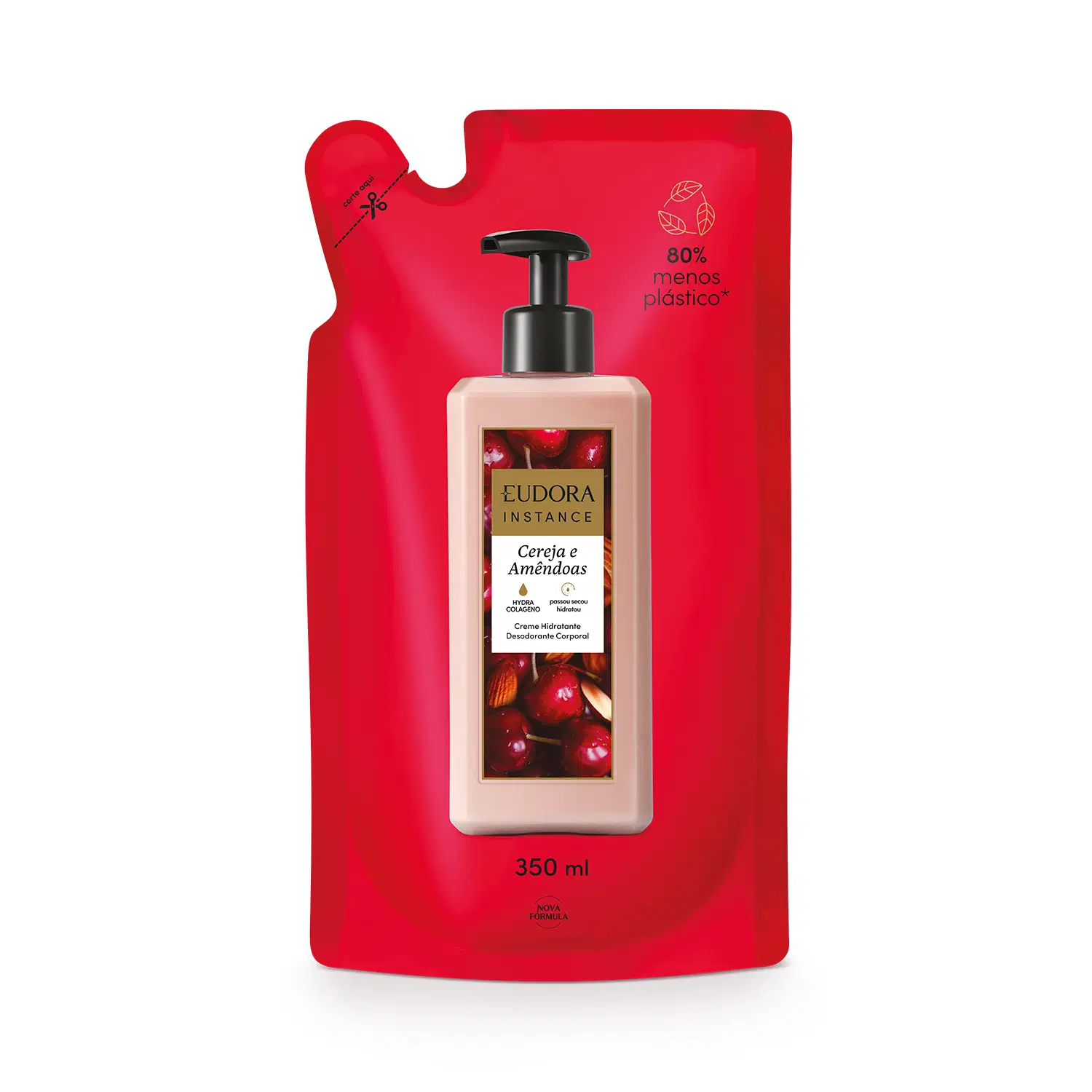 Refil Creme Hidratante Desodorante Corporal Instance Cereja E Amêndoas 350Ml — foto 1