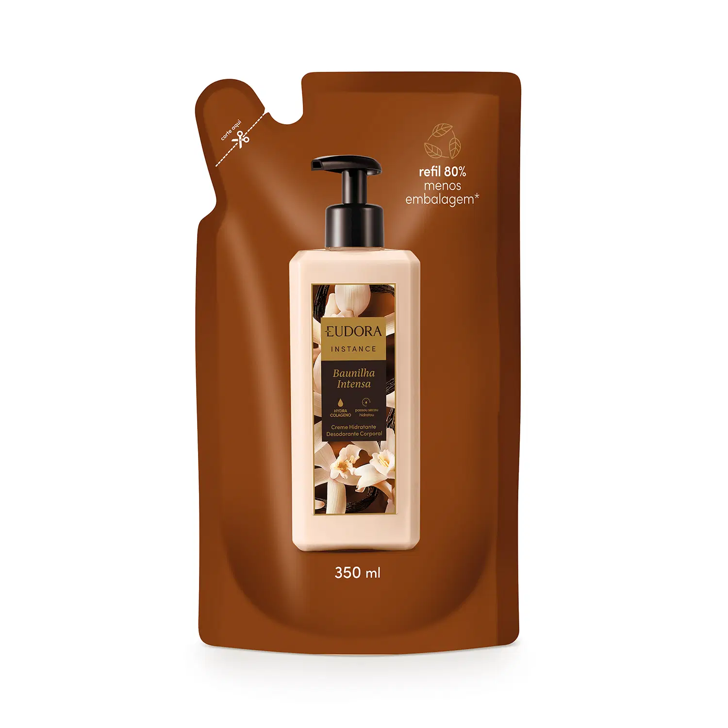 Refil Creme Hidratante Desodorante Corporal Instance Baunilha Nuit 350Ml — foto 1