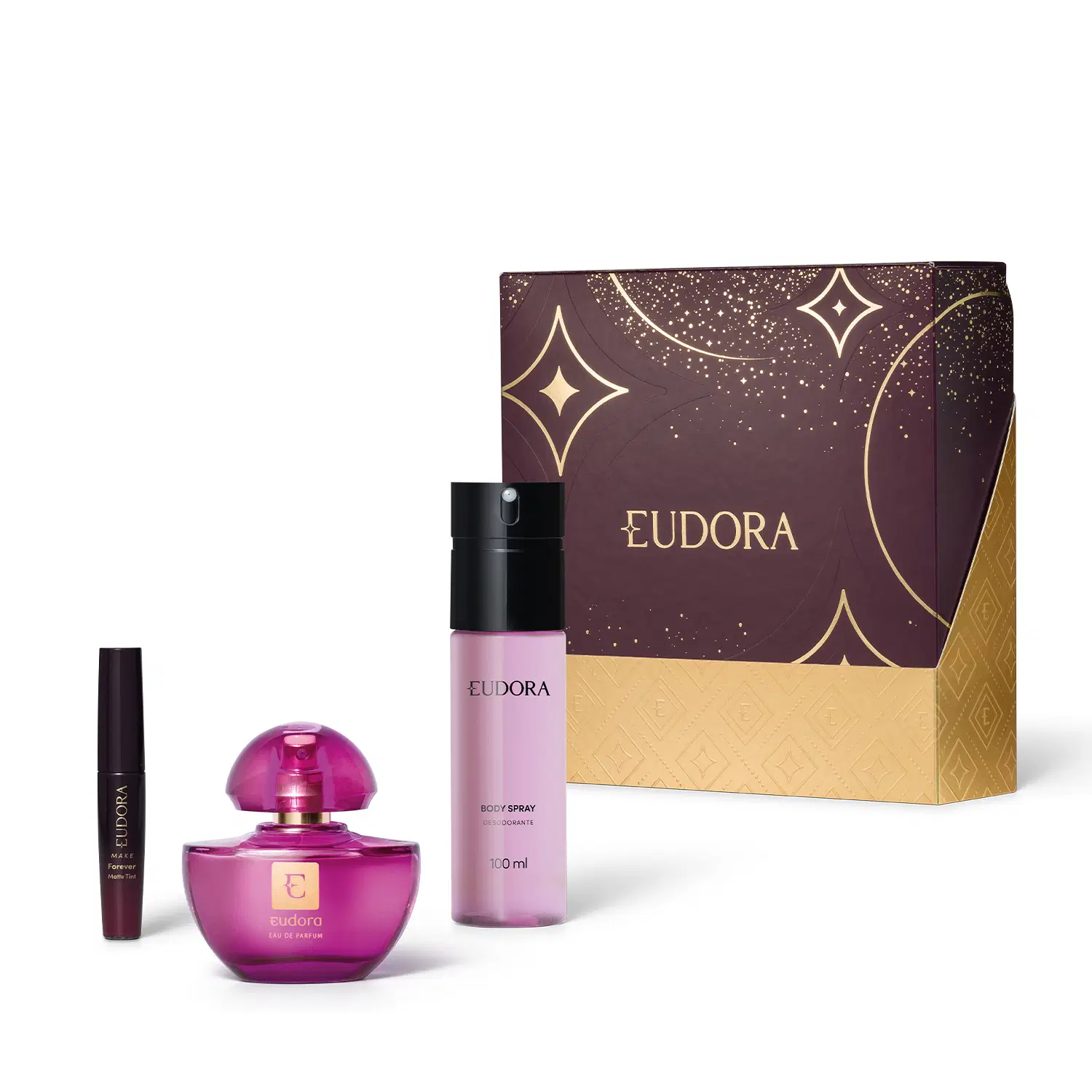Kit Presente Eudora Roxo Lovers (3 Itens) — foto 1