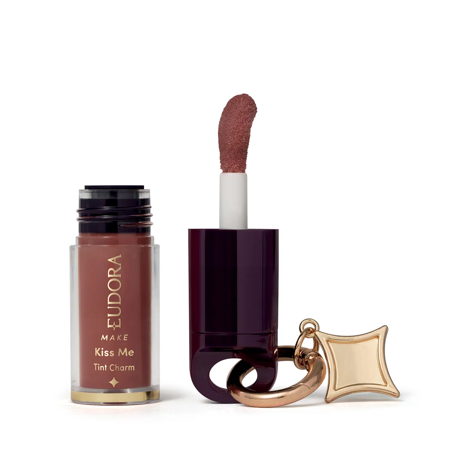 Lip Oil Tint Charm Brown Eudora Make Kiss Me 2Ml — foto 1