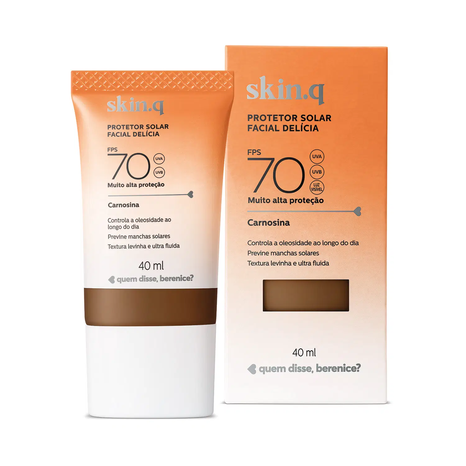 Protetor Solar Facial Delícia Fps 70 Skin.Q Cor 04 40Ml — foto 1