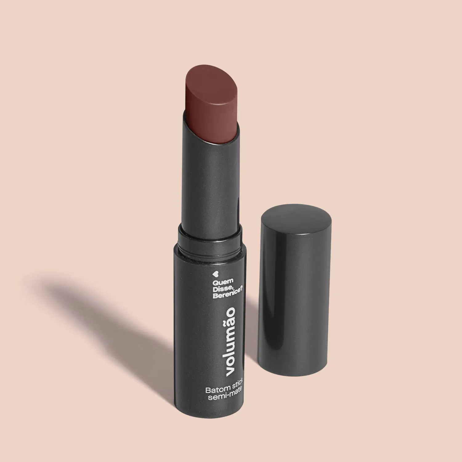 Batom Marrom Chocolê Stick Semi-Mate Volumão 3,4G — foto 1